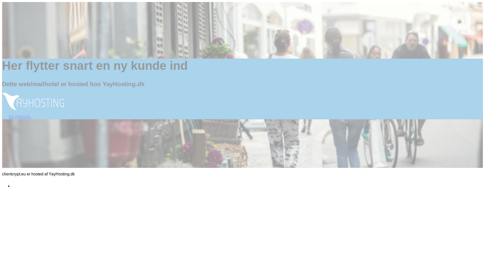 website screenshot of https://clientcrypt.eu/