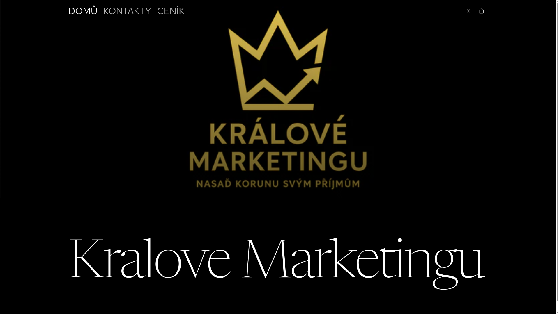 website screenshot of https://kralovemarketingu.com/