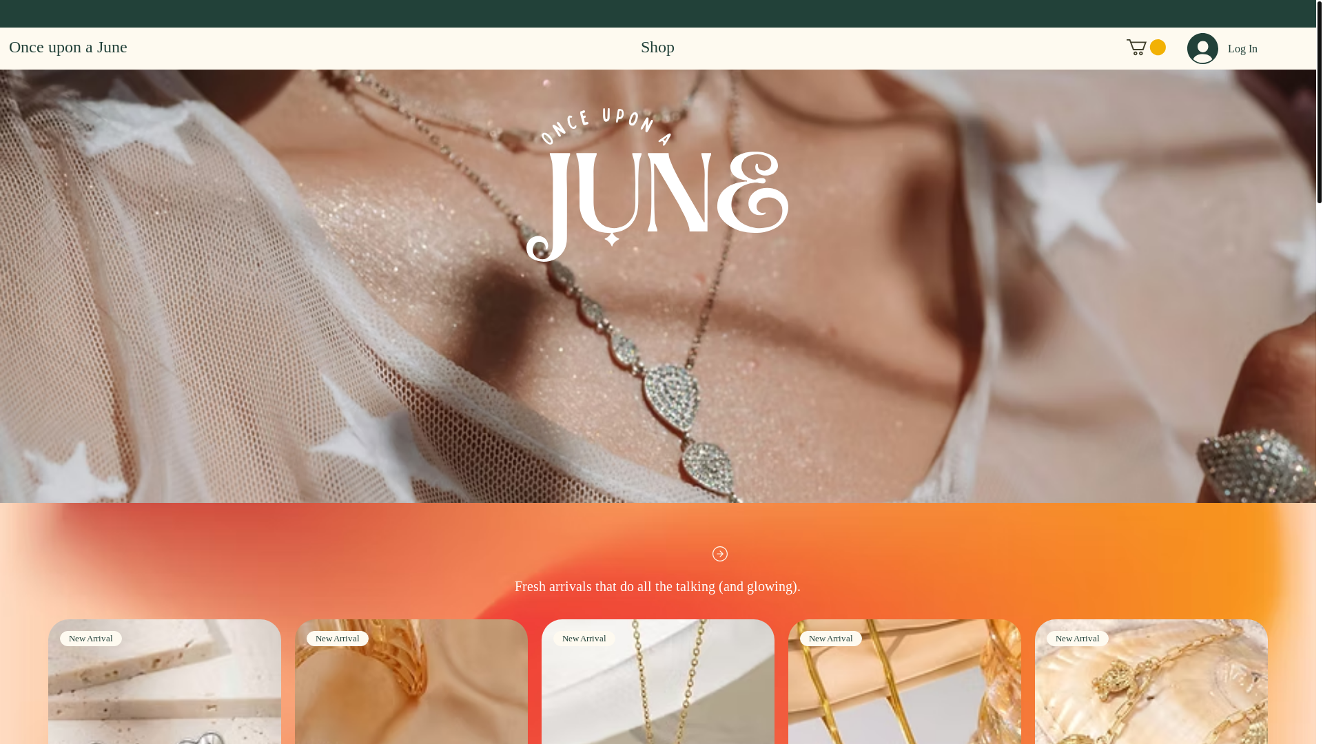 website screenshot of https://onceuponajune.shop/