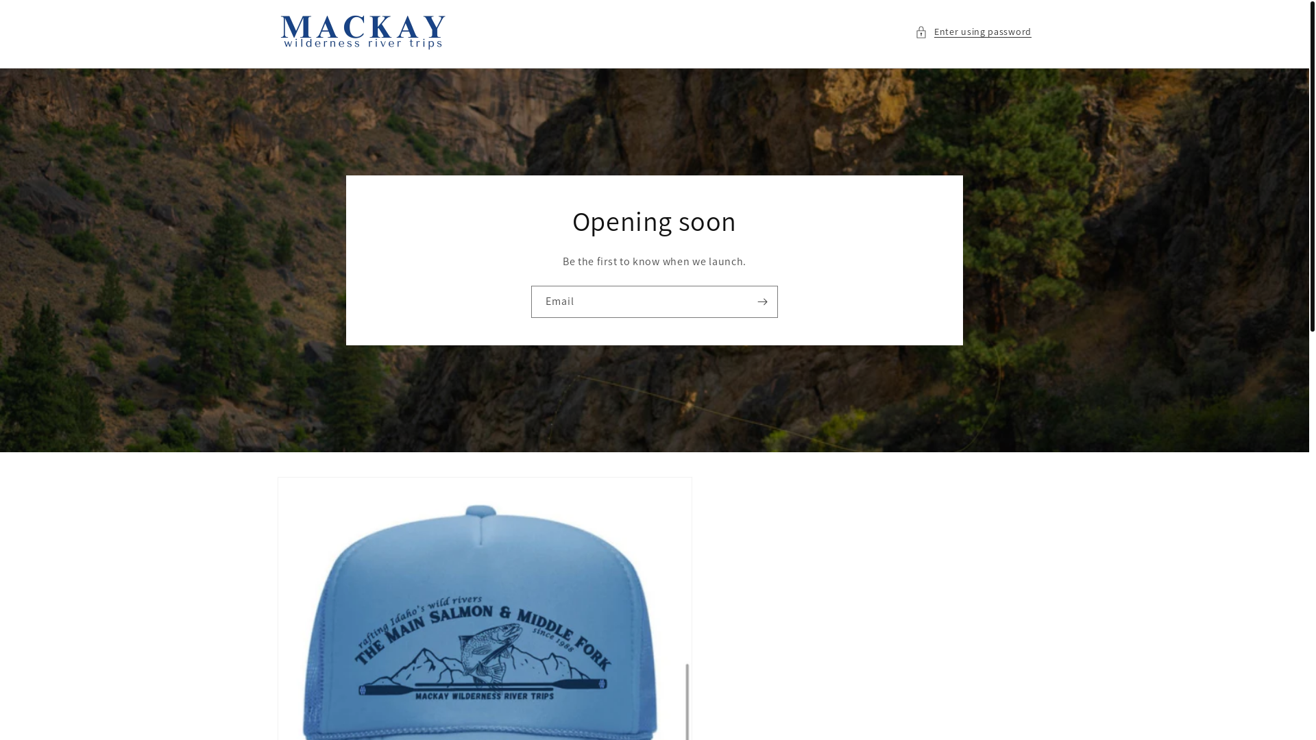 website screenshot of https://mackayrivermerch.com/