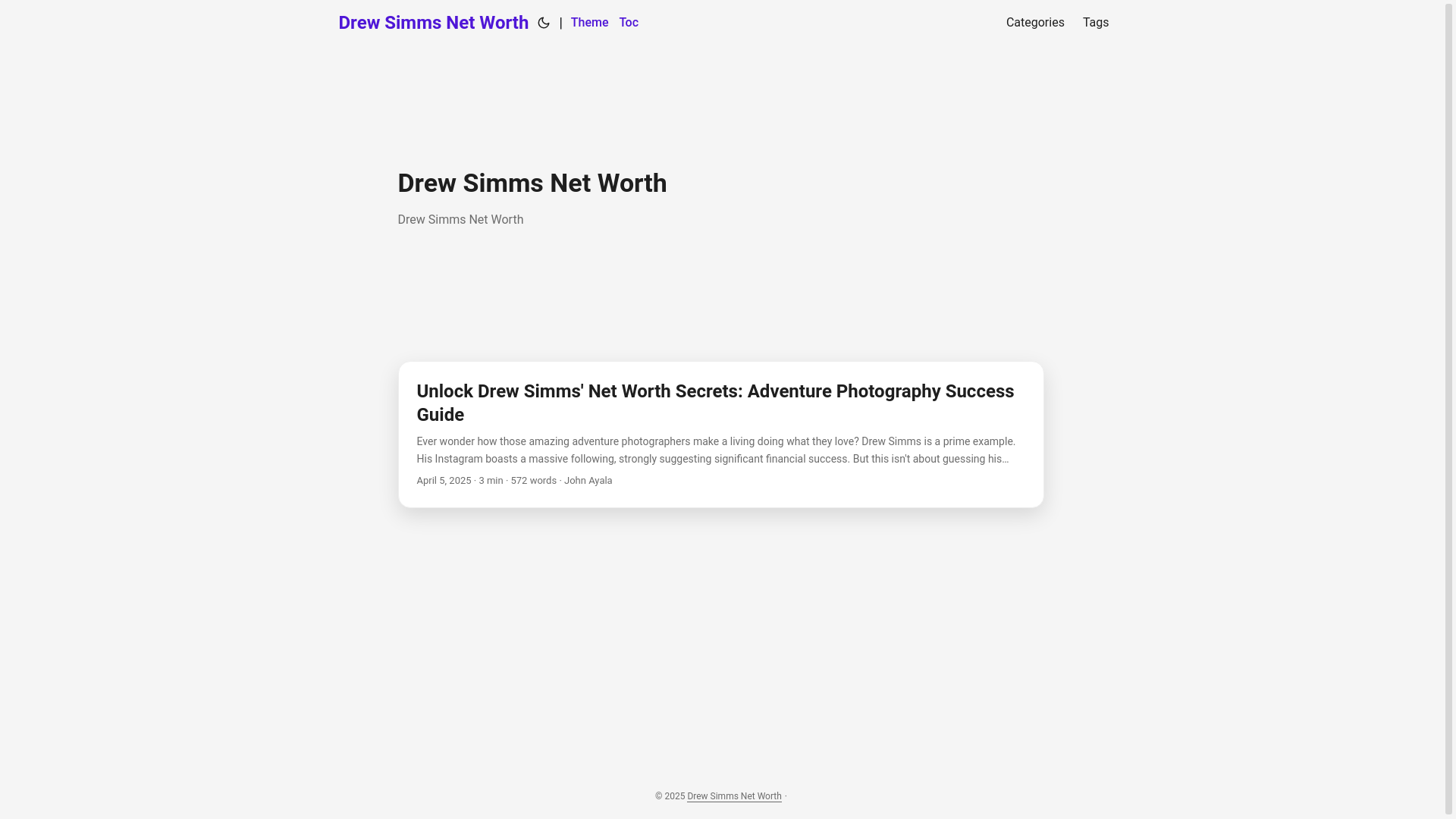 website screenshot of https://drew-simms-net-worth.pages.dev/