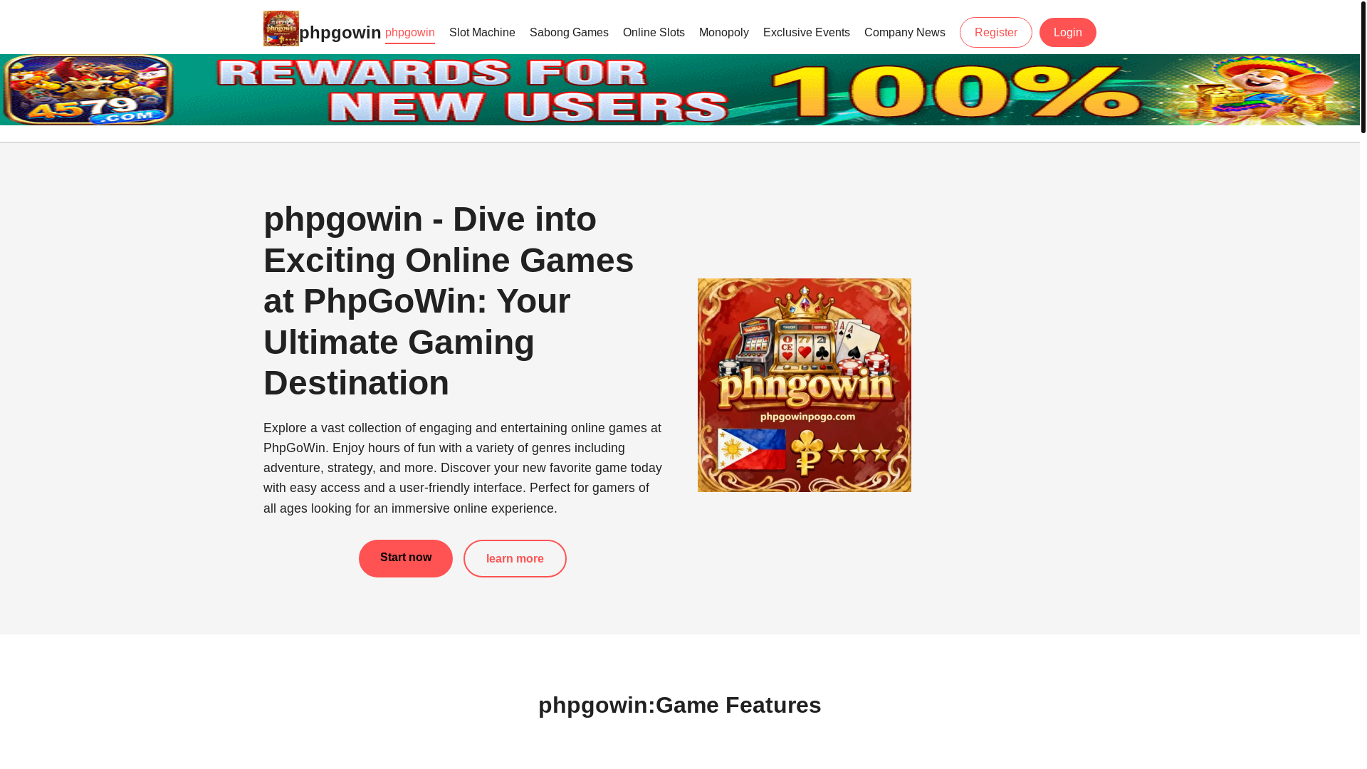 website screenshot of https://phpgowinpogo.com/