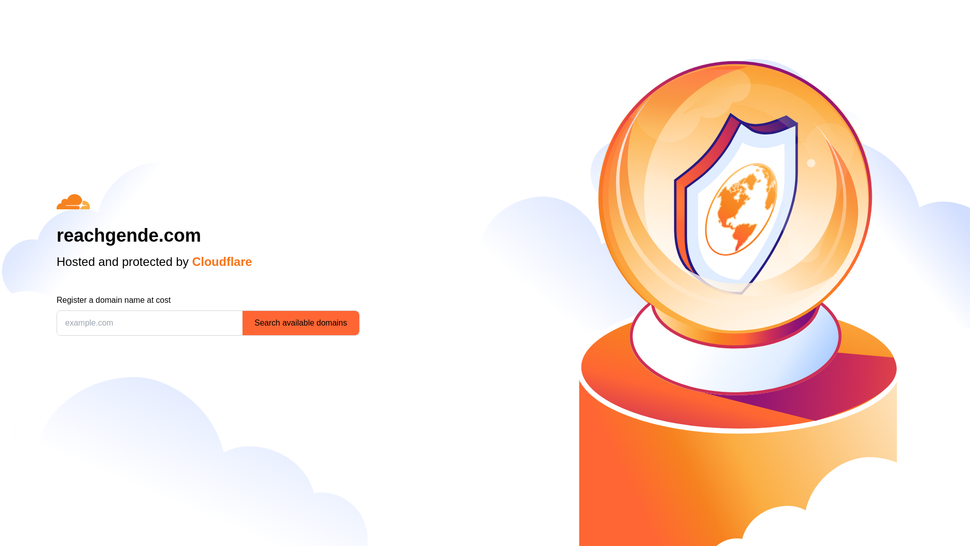 website screenshot of https://reachgende.com/