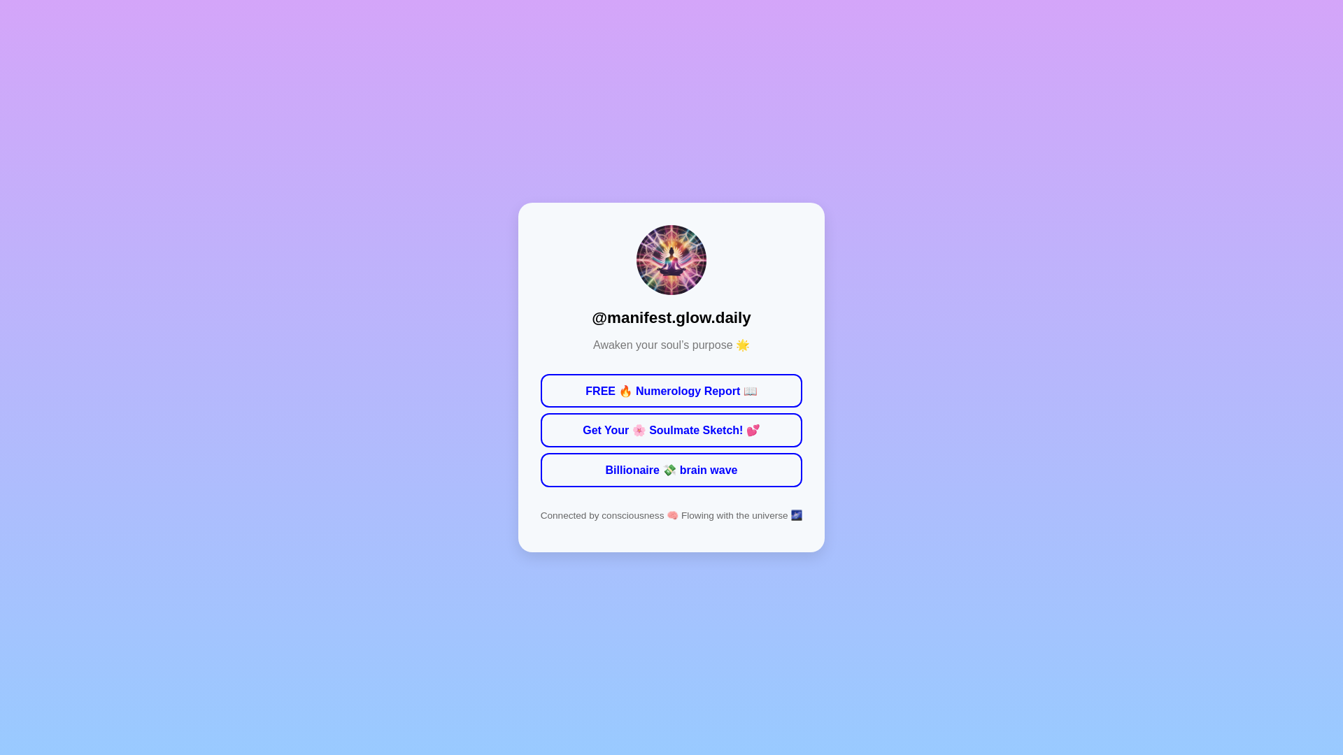 website screenshot of https://manifestglow.org/