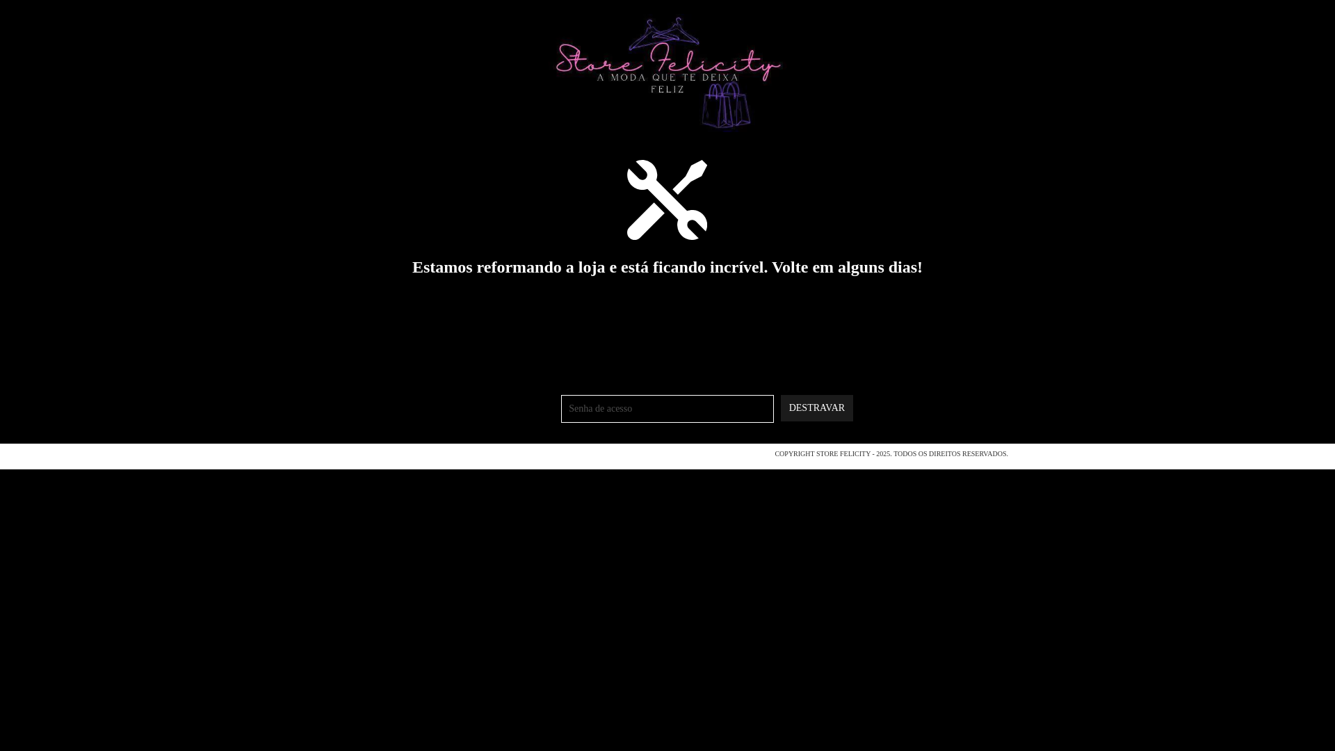 website screenshot of https://storefelicity.com.br/