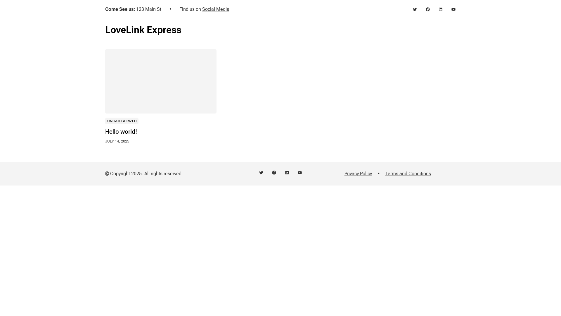 website screenshot of https://lovelinkexpress.com/