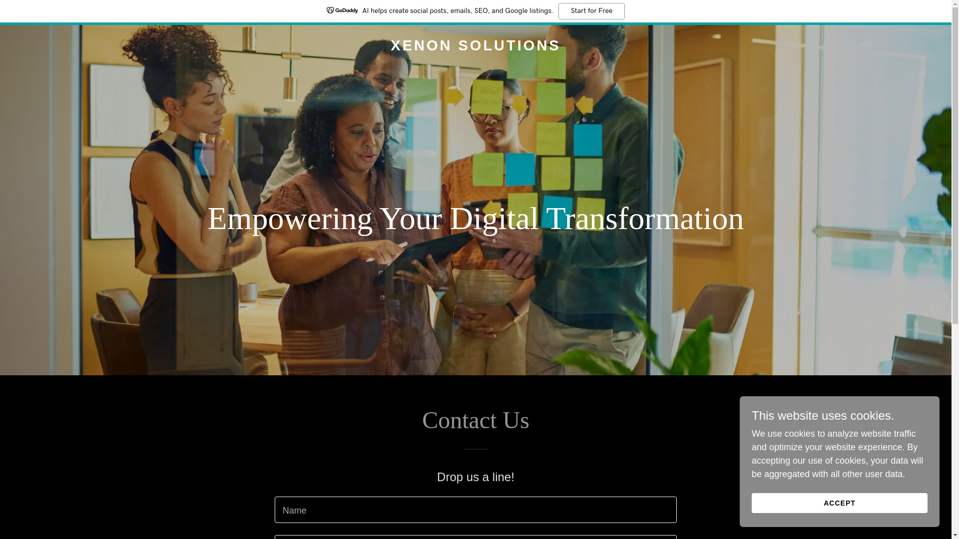 website screenshot of https://xenonsolutions.co/