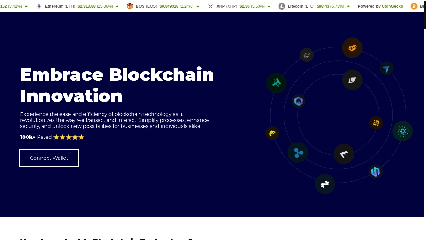 website screenshot of https://dappsembrace.pages.dev/