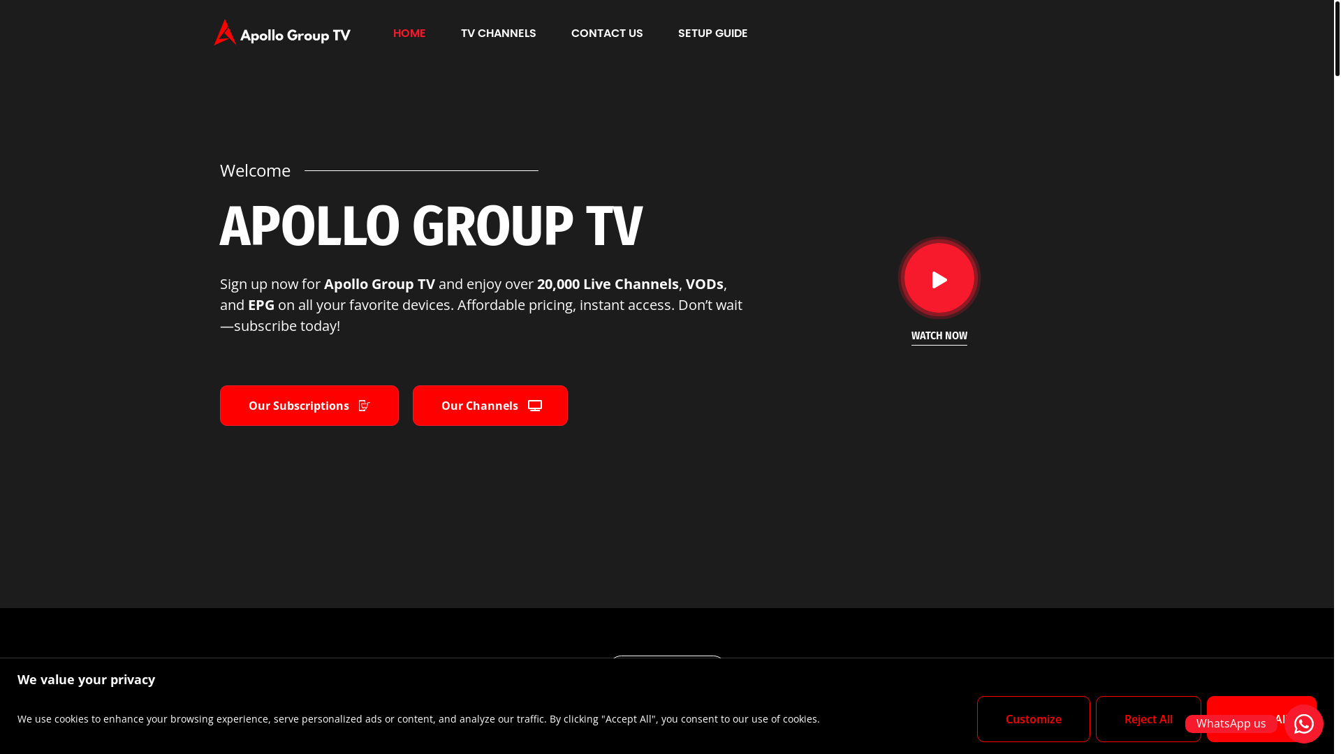 website screenshot of https://apollo-usa.pro/