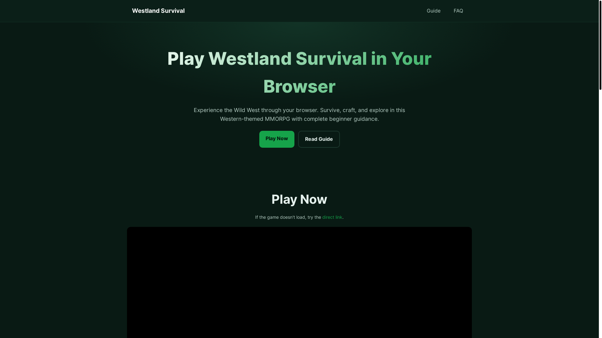website screenshot of https://westlandsurvival.org/