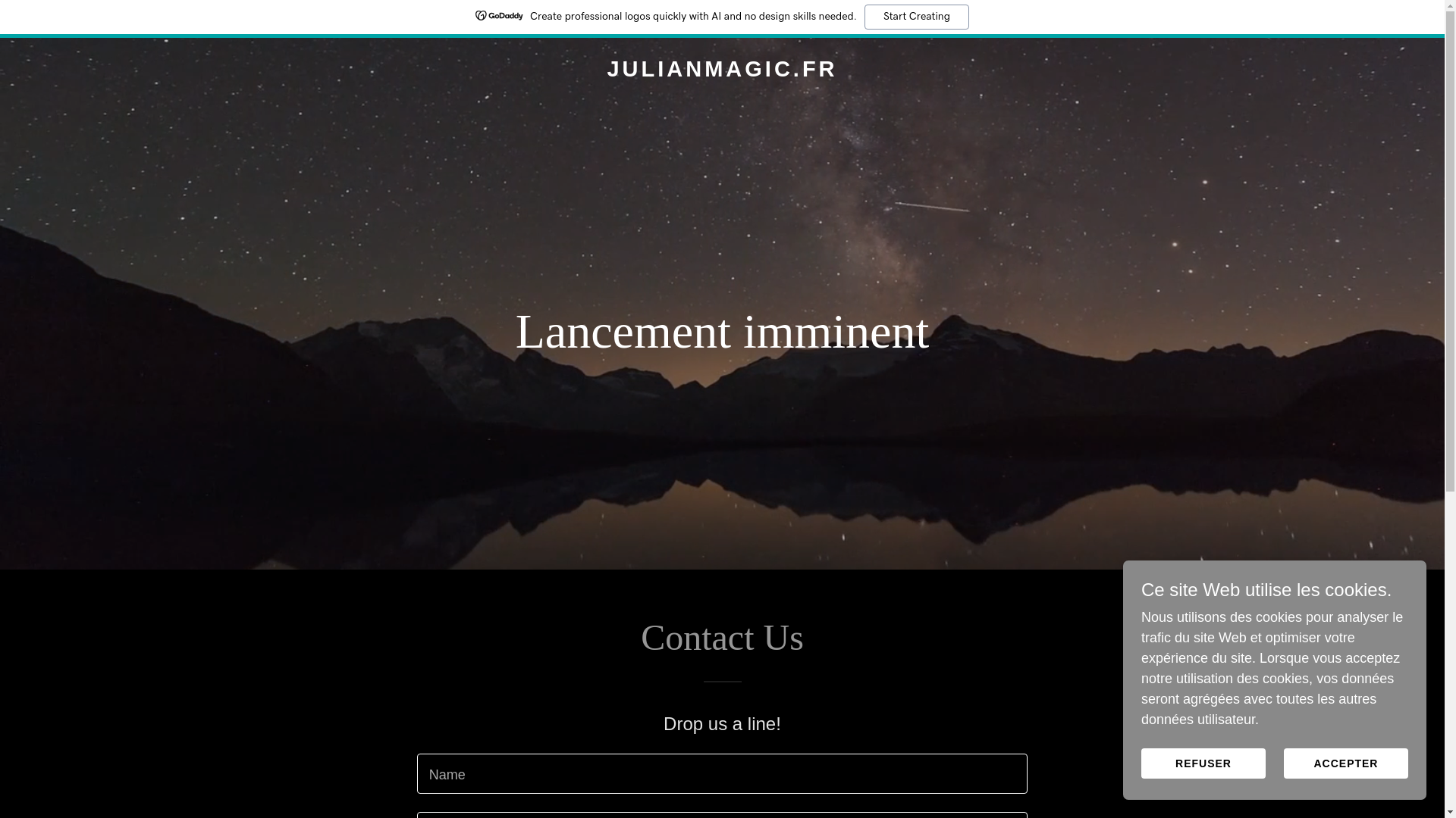 website screenshot of https://julianmagic.fr/