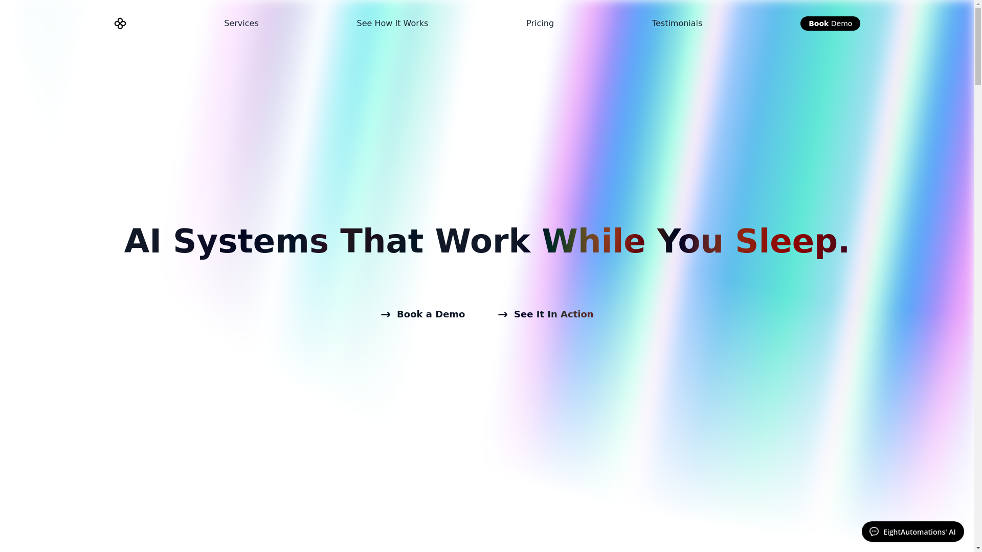 website screenshot of https://try8automations.com/