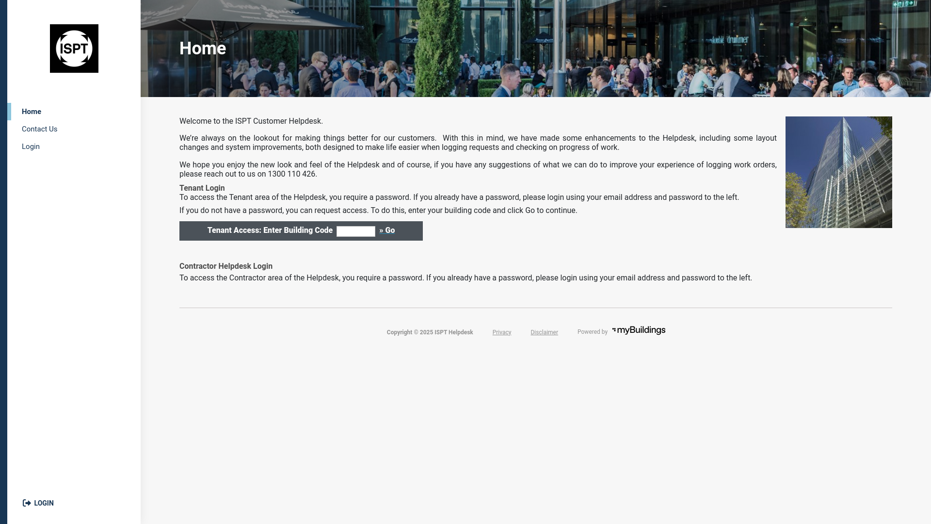 website screenshot of https://ispt.frc.solutions/