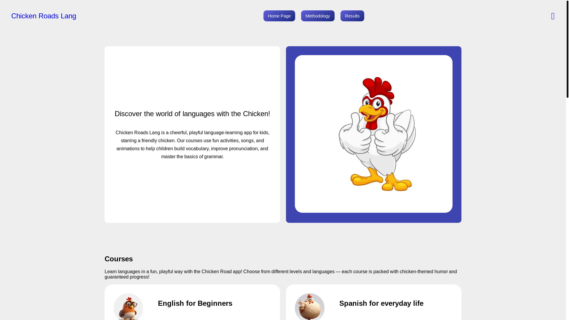 website screenshot of https://chickenroadslang.com/