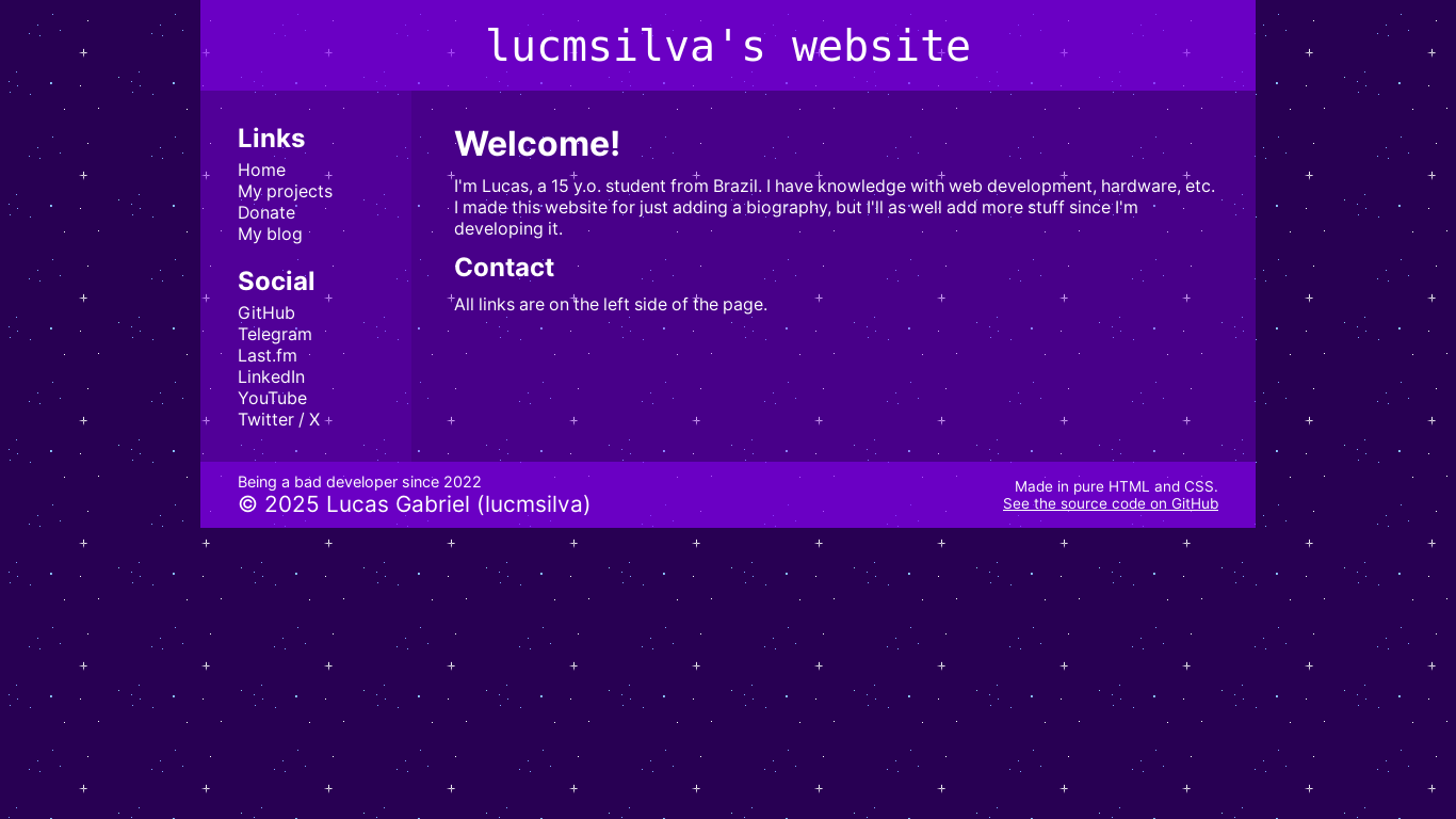 website screenshot of https://www.lucmsilva.com/