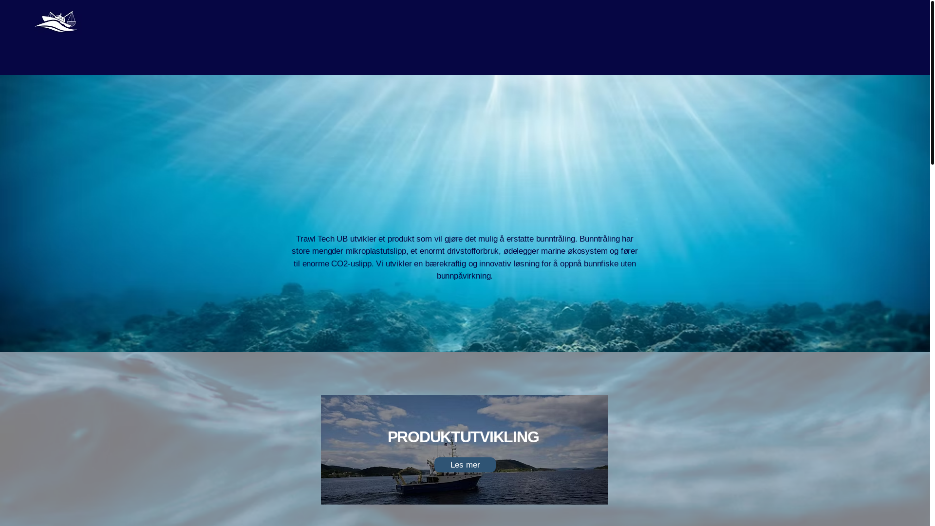 website screenshot of https://trawl-tech.com/