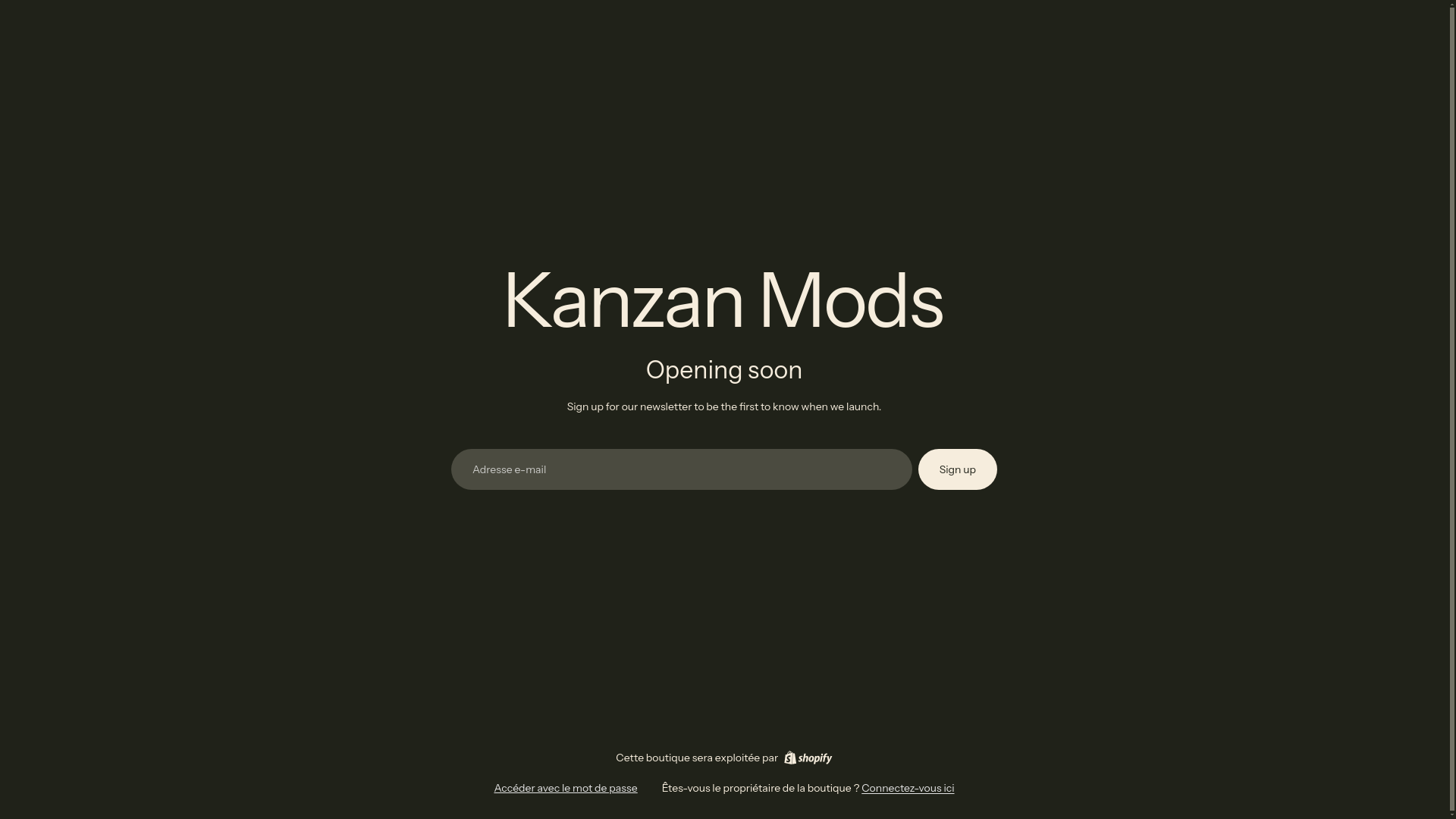 website screenshot of https://kanzanmods.com/