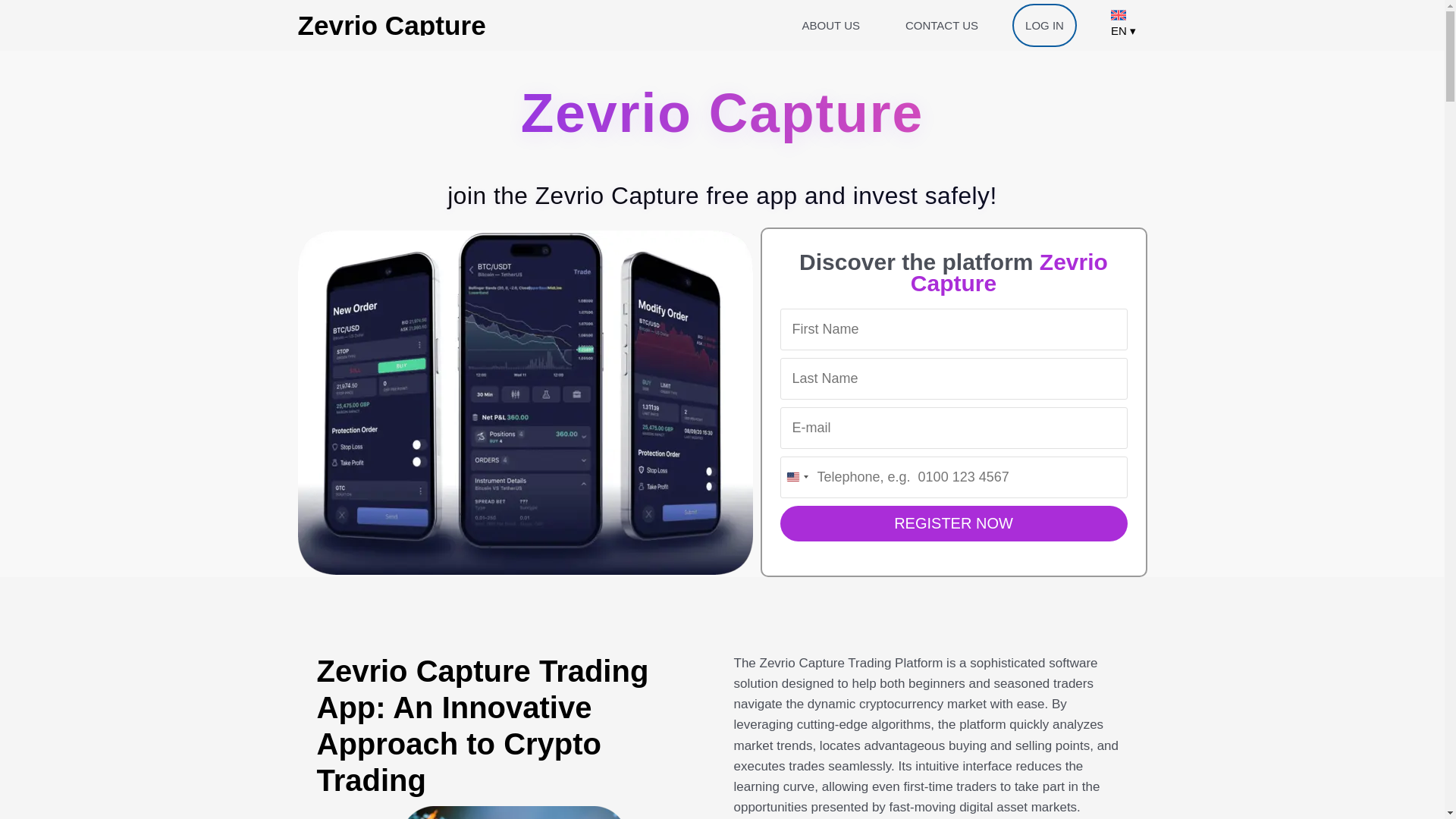 website screenshot of https://zevrio-capture.com/
