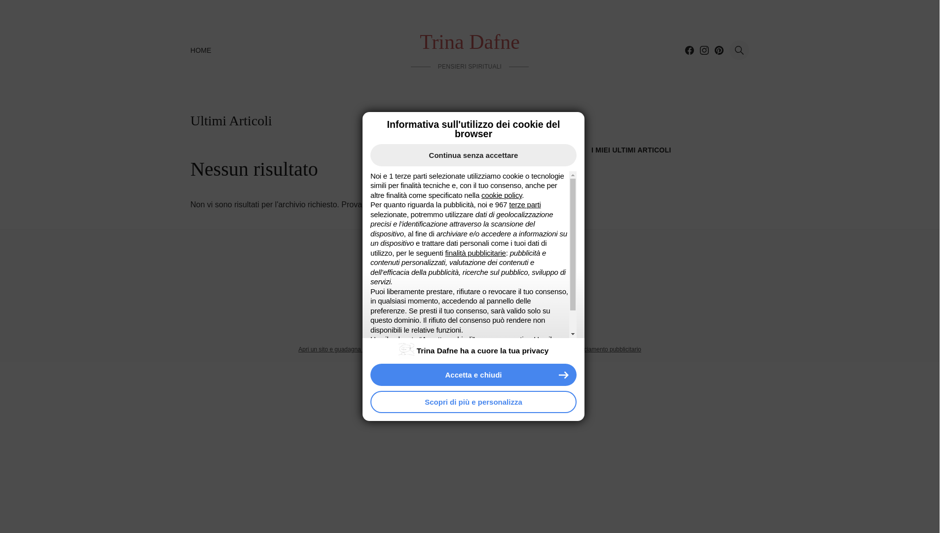 website screenshot of https://trinadafne.com/