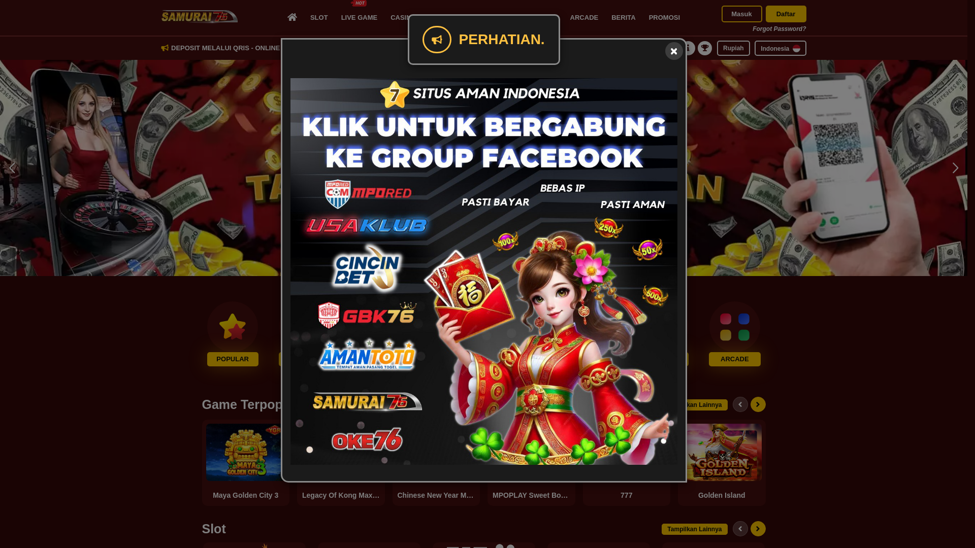 website screenshot of https://samurai76.dev/