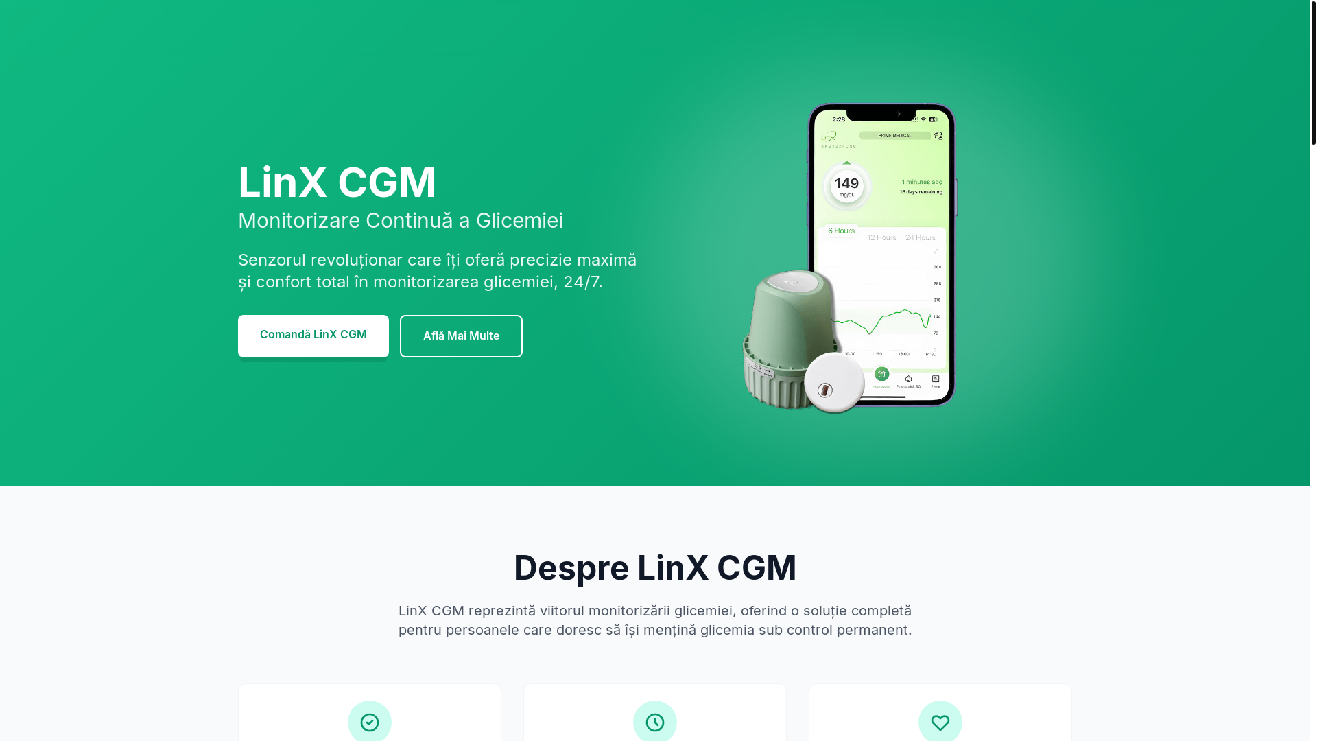 website screenshot of https://teste-glicemie.ro/