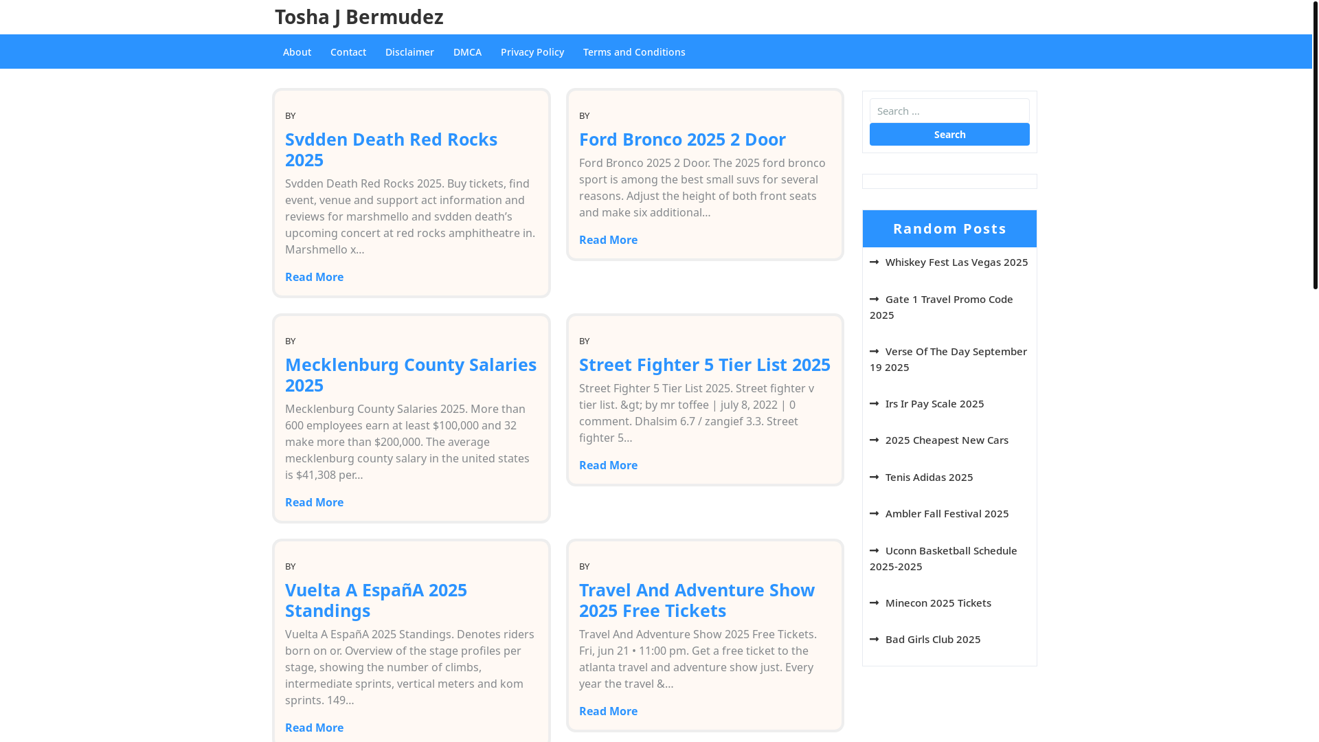 website screenshot of https://toshajbermudezc.pages.dev/