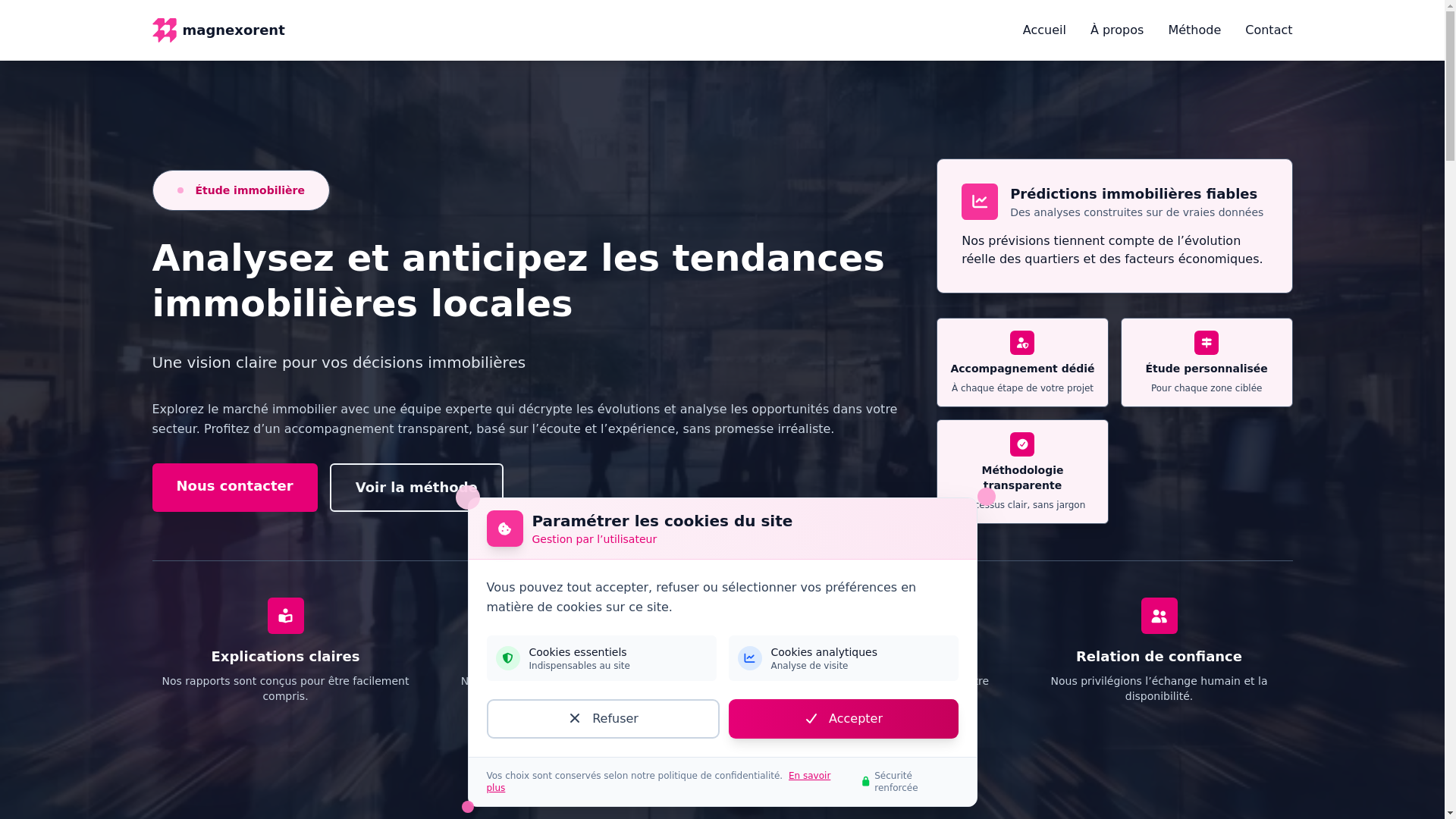 website screenshot of https://magnexorent.com/