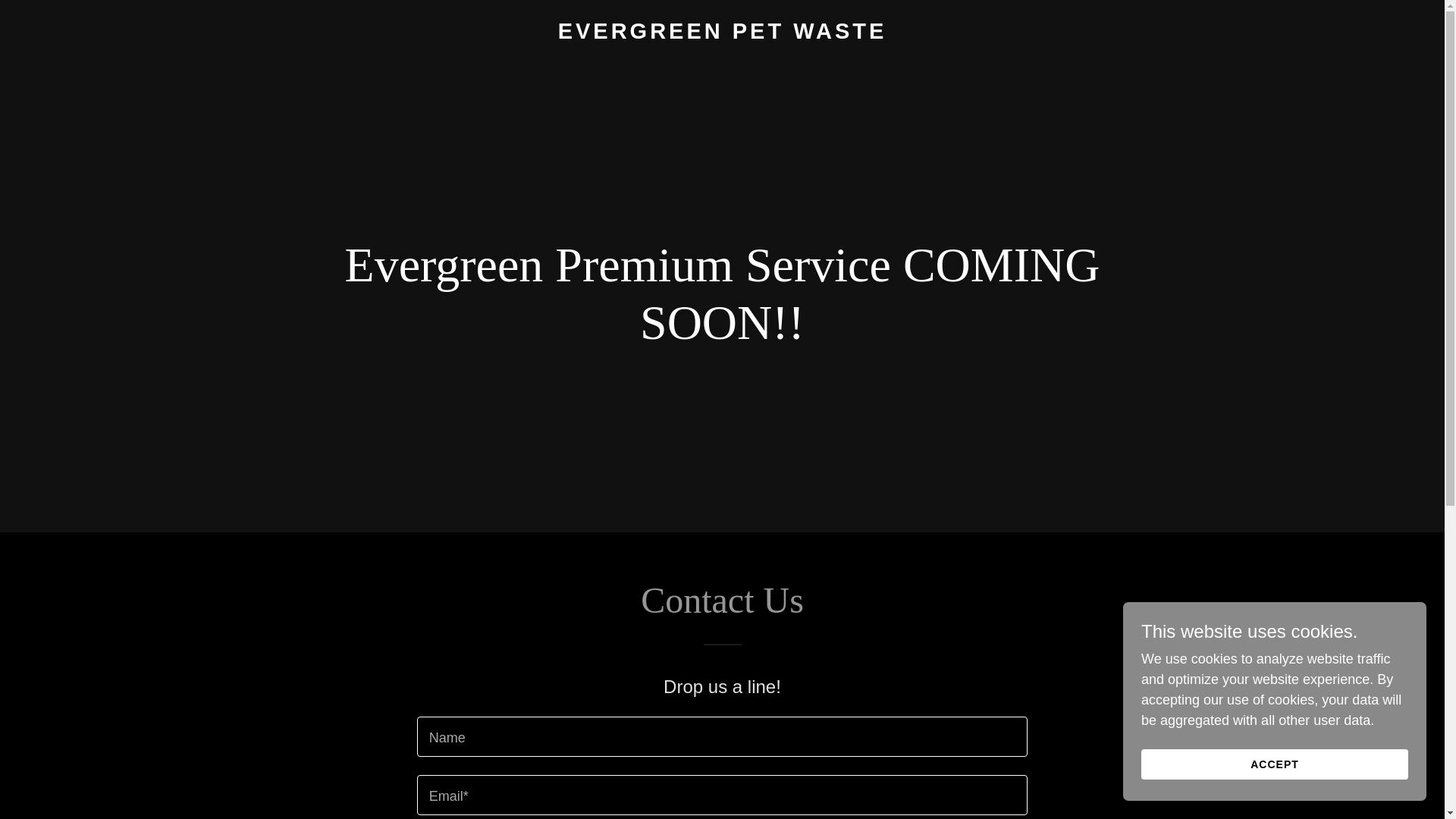 website screenshot of https://evergreenpetwaste.ca/