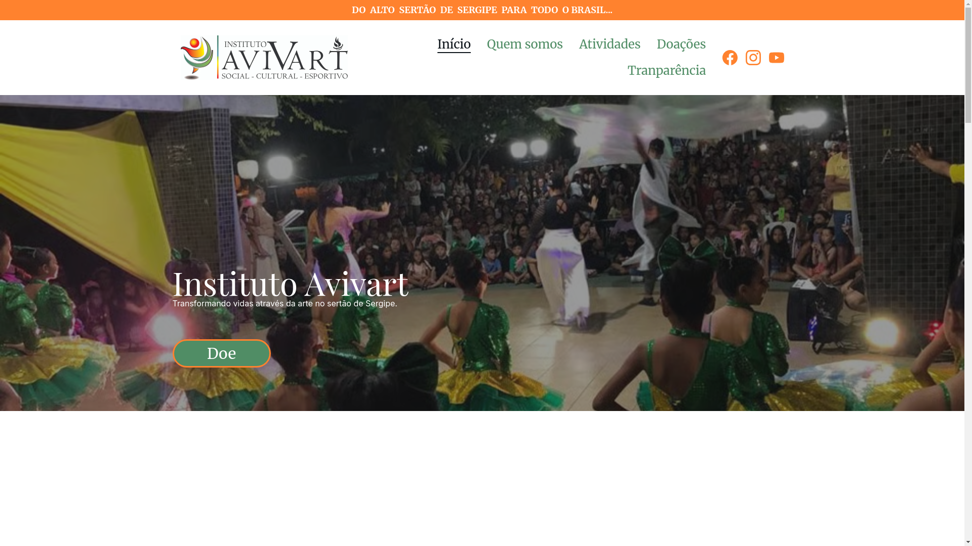 website screenshot of https://socialavivart.org.br/