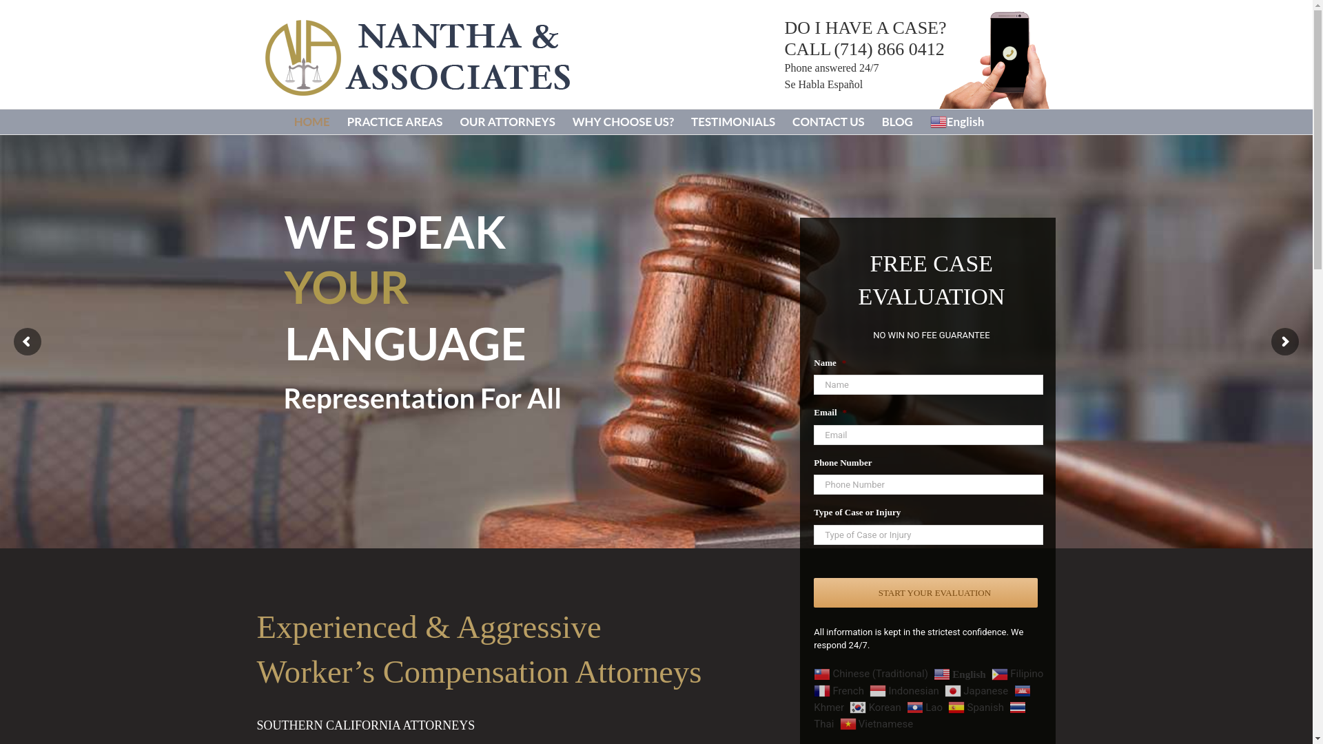 website screenshot of https://injured-clientfirst.com/