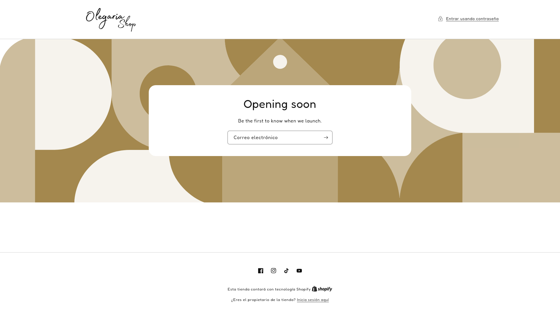 website screenshot of https://olegariashop.es/