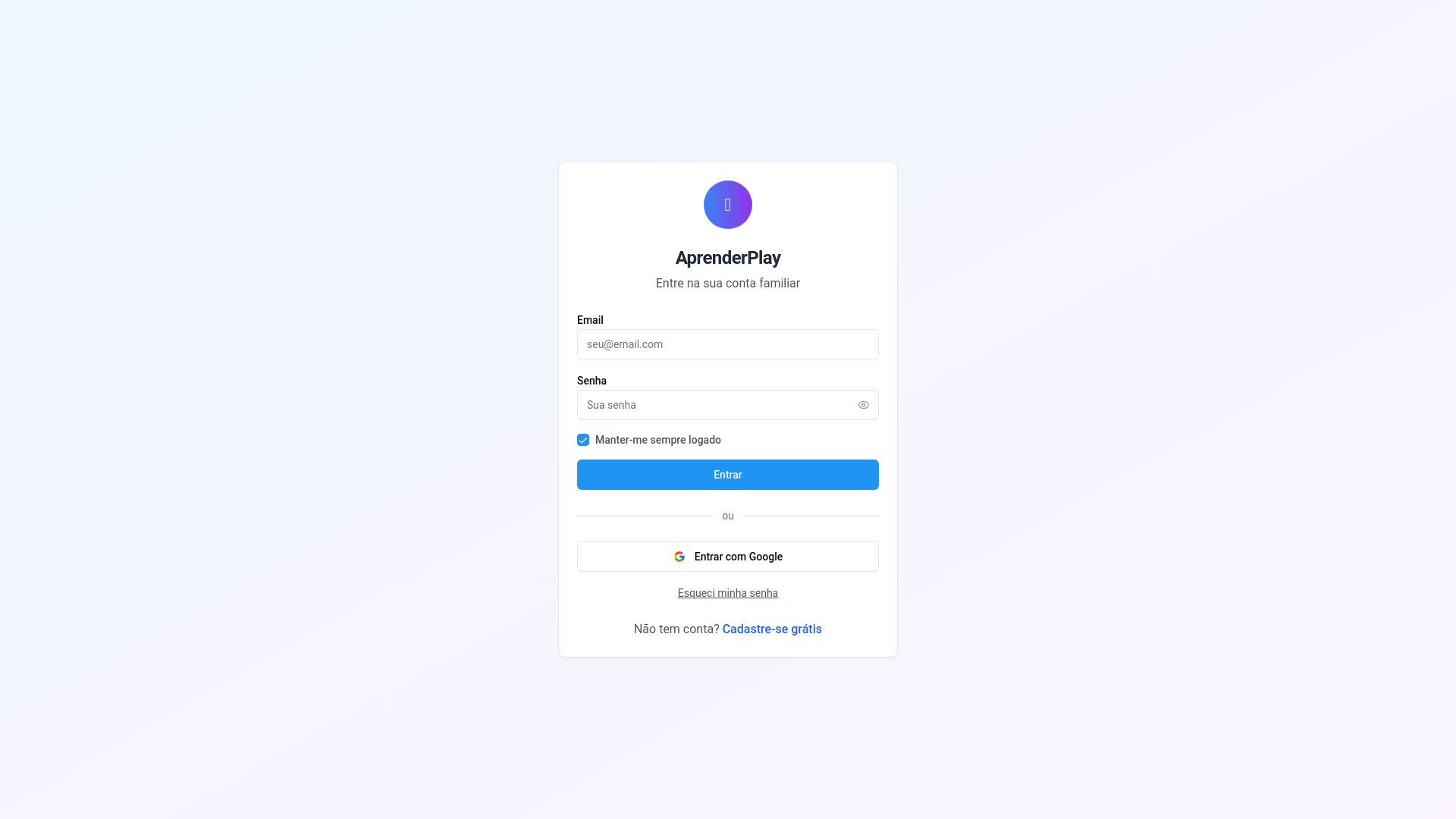 website screenshot of https://aprenderplay.com.br/