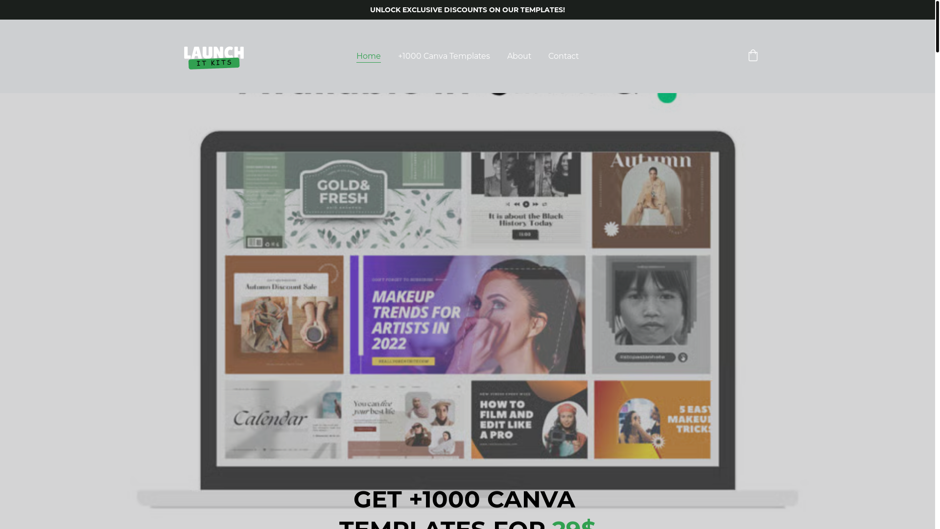 website screenshot of https://launchitkits.com/