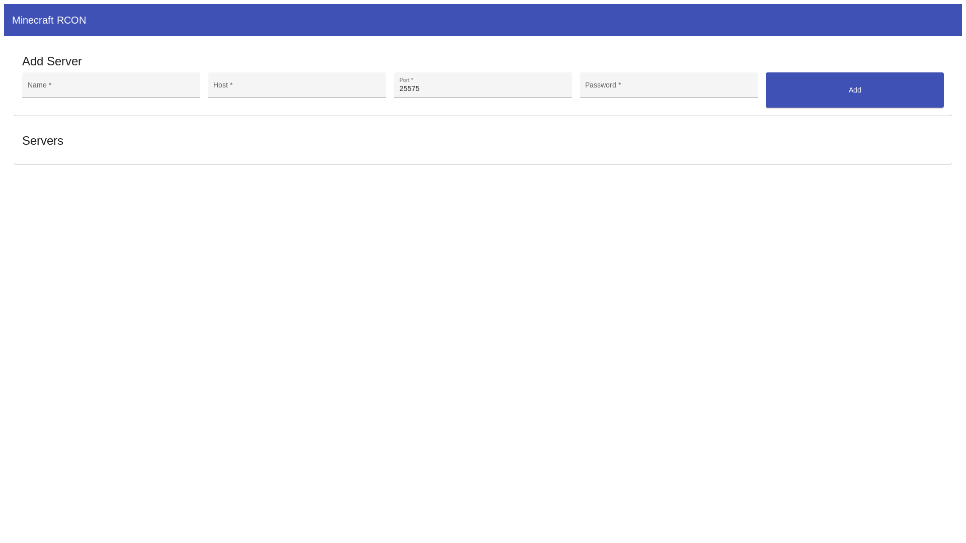 website screenshot of https://minecraft-rcon-client-angular.pages.dev/