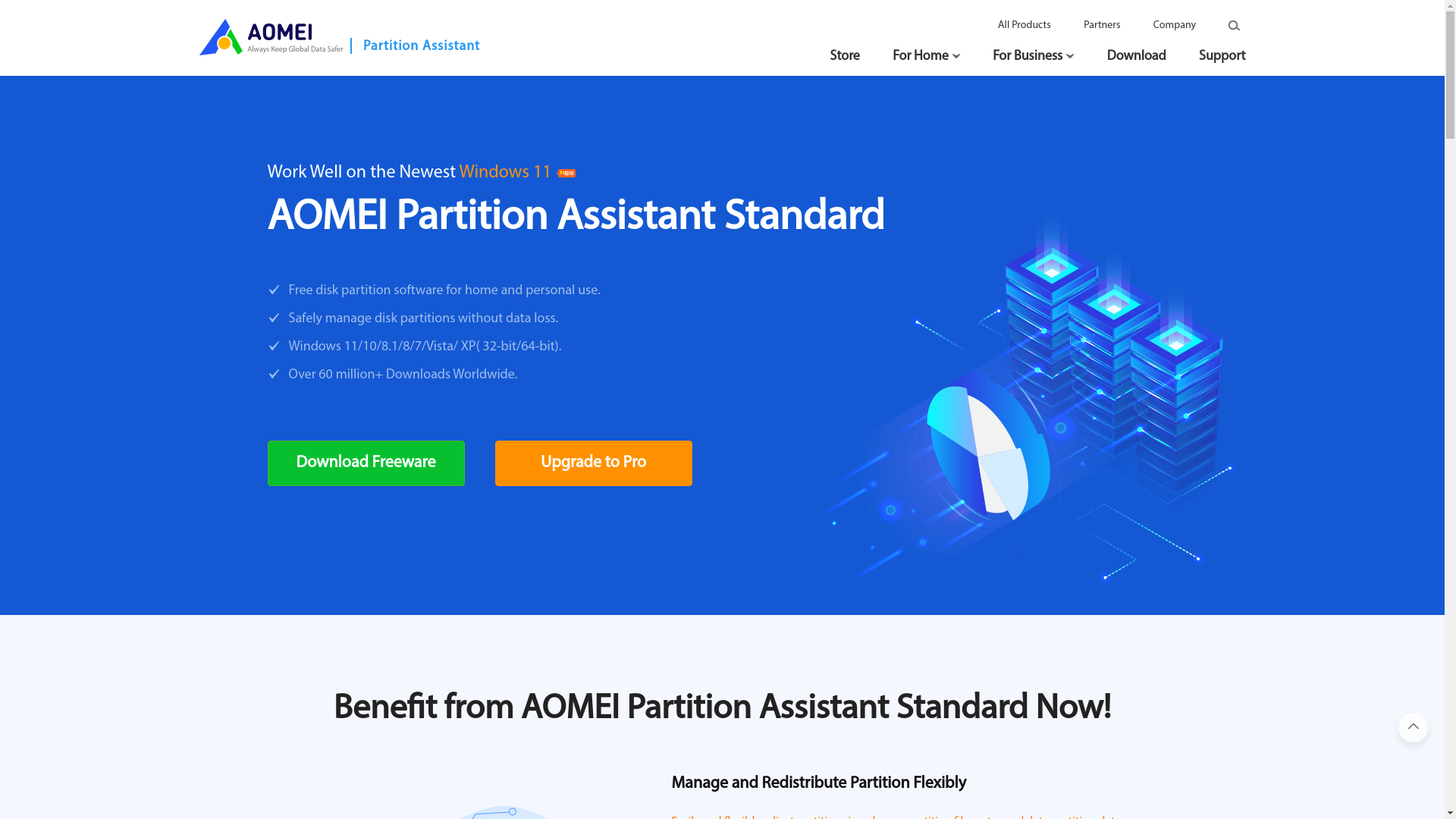 website screenshot of https://www.aomeitech.com/pa/standard.html
