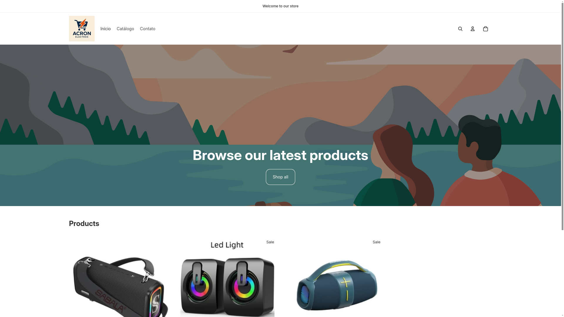 website screenshot of https://acronelectros.com/