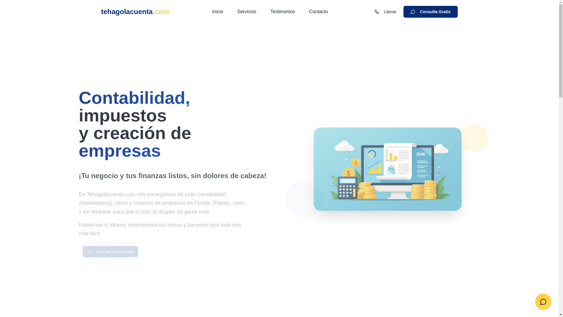 website screenshot of https://tehagolacuenta.pages.dev/