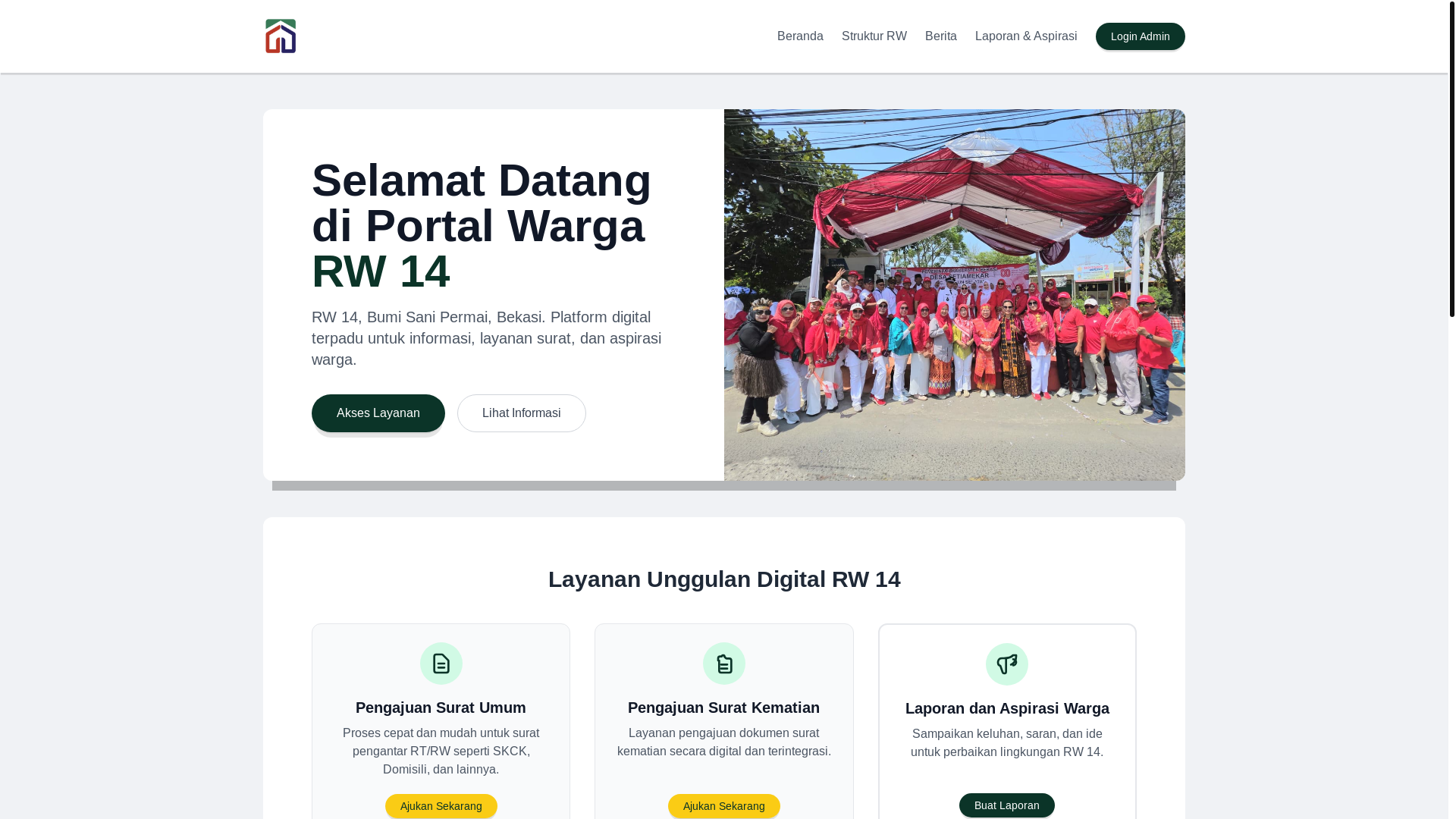 website screenshot of https://bumisani.web.id/