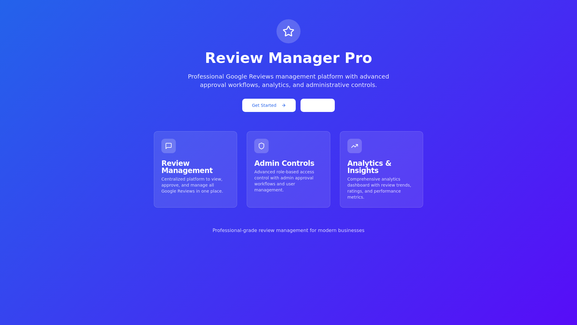 website screenshot of https://reviewmanagerpro.cloud/