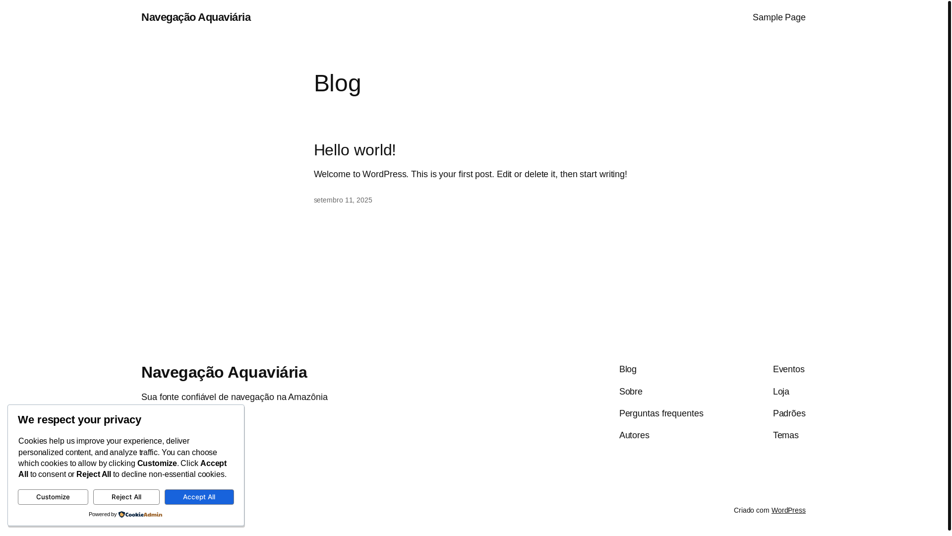 website screenshot of https://navegacaoaquaviaria.com.br/