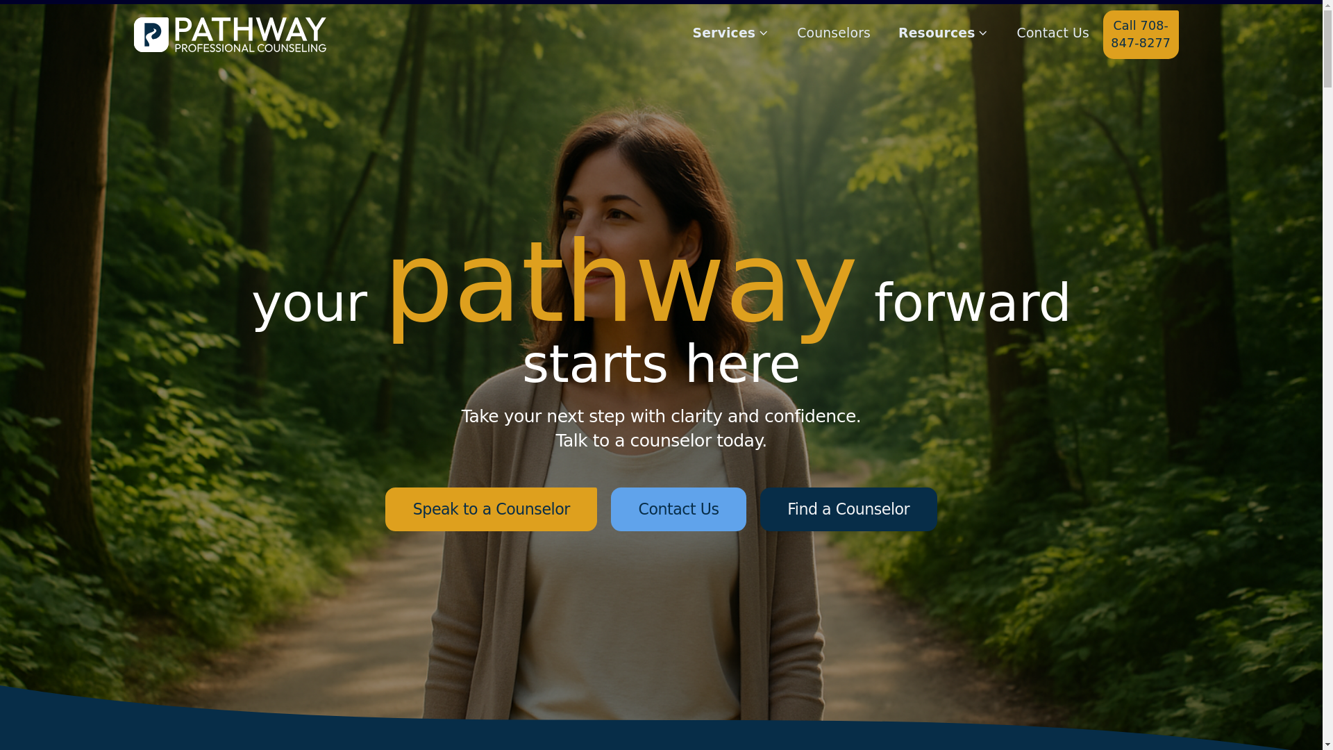 website screenshot of https://pathway-professional-counseling.pages.dev/