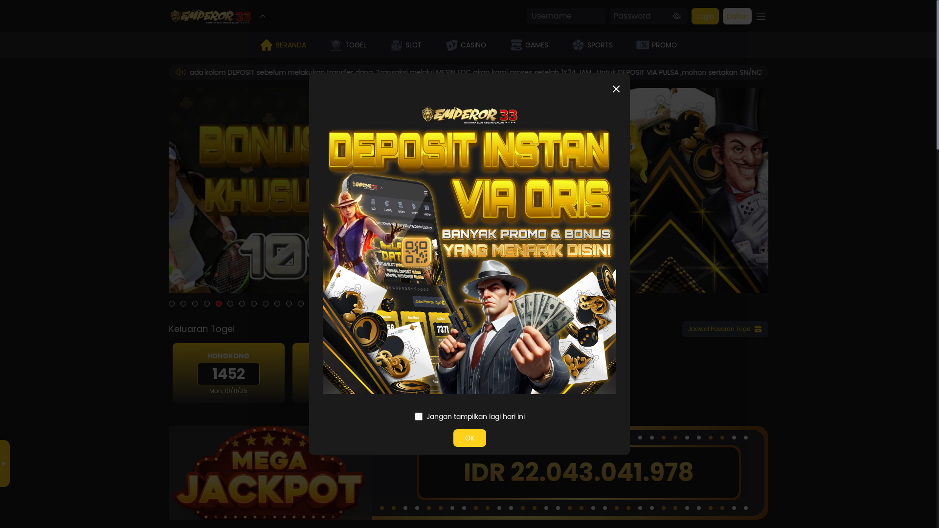 website screenshot of https://emperortrusted.monster/