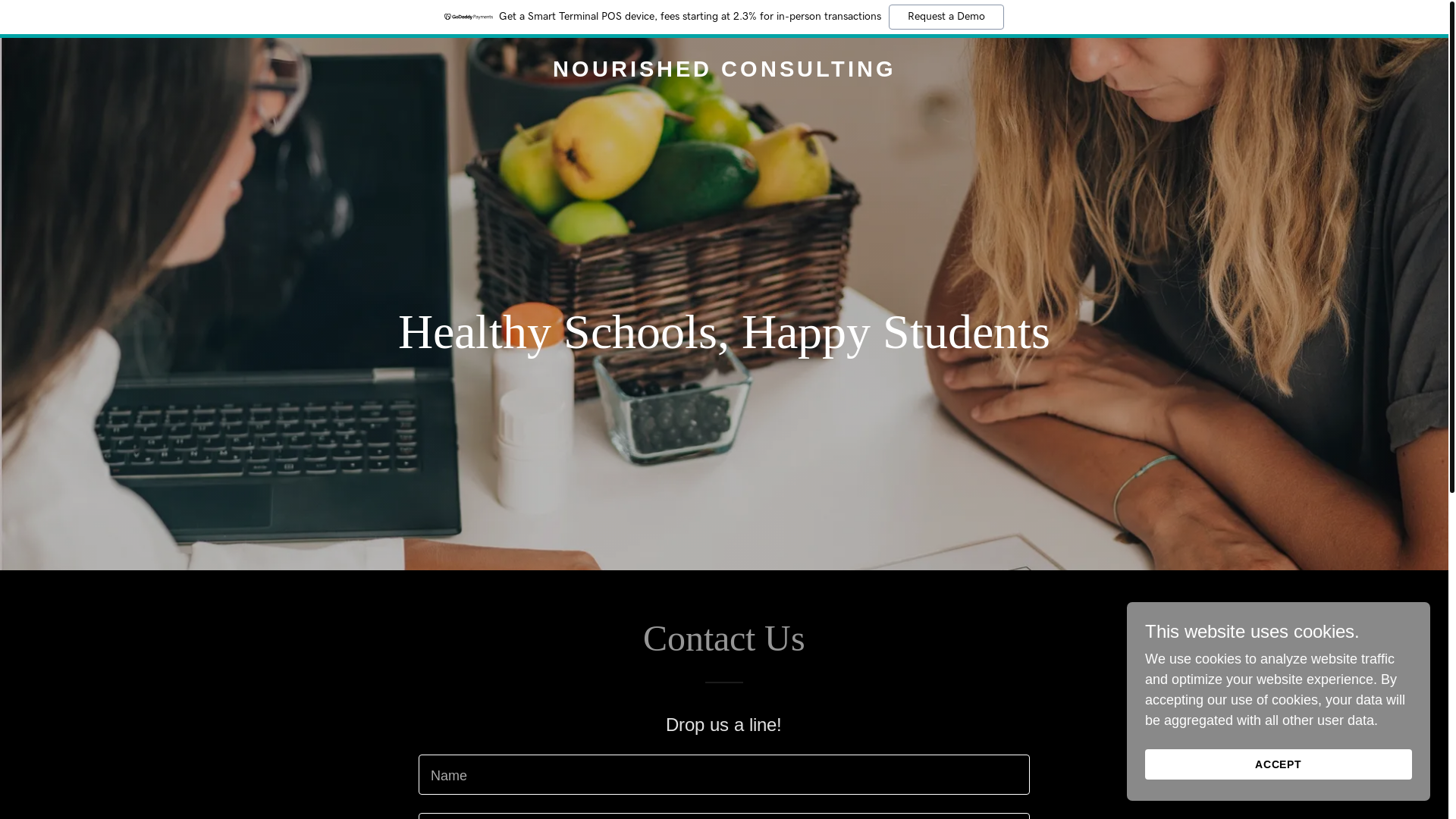 website screenshot of https://nourishedconsulting.net/