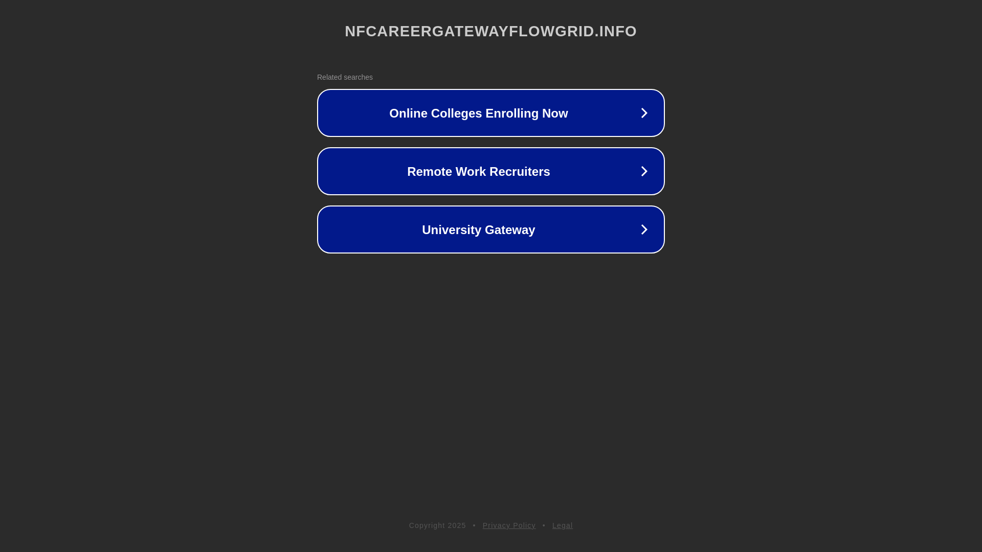 website screenshot of https://nfcareergatewayflowgrid.info/