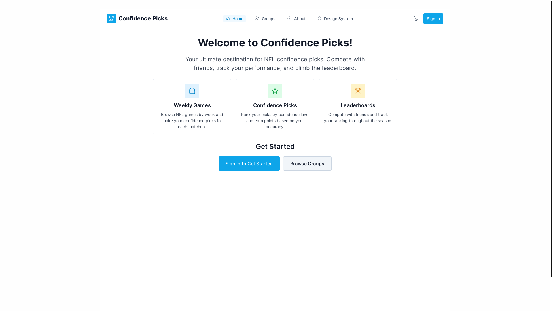 website screenshot of https://confidence-picks.com/