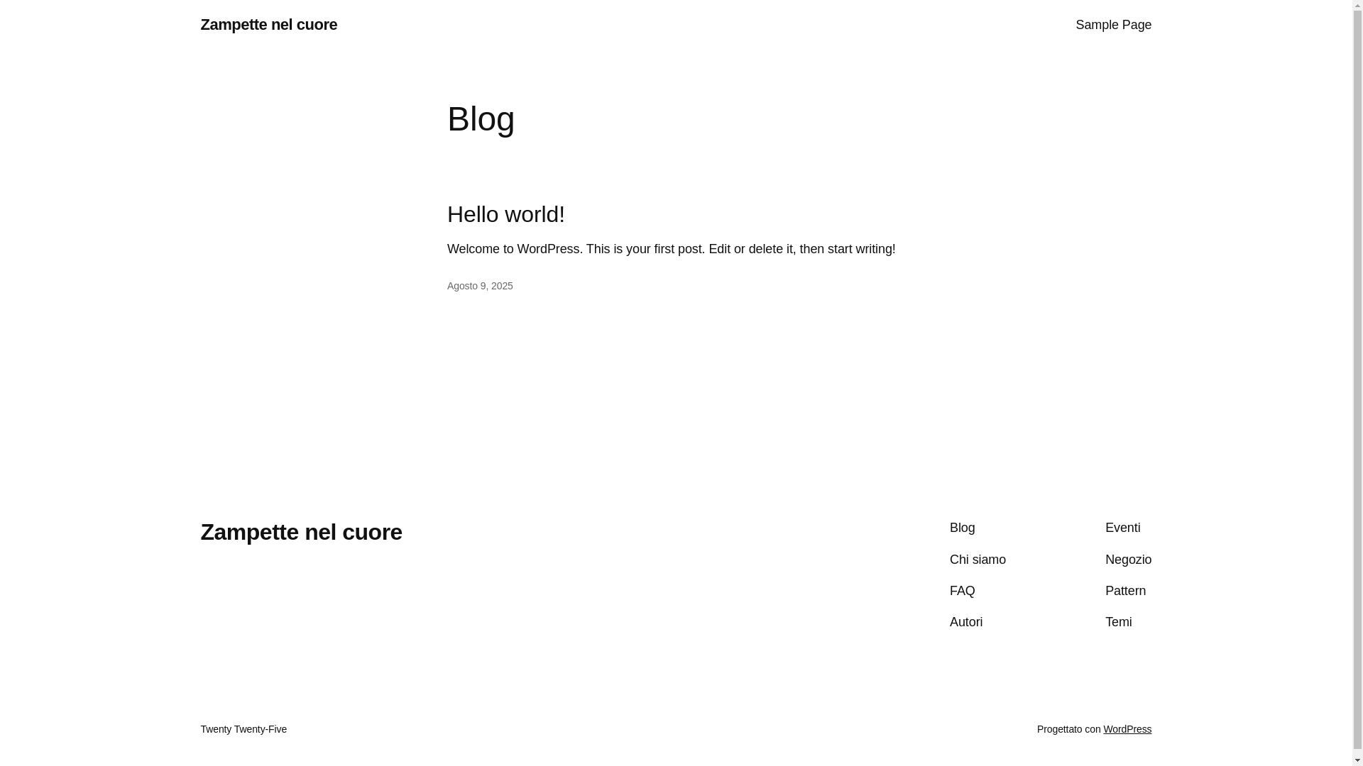 website screenshot of https://zampettenelcuore.it/