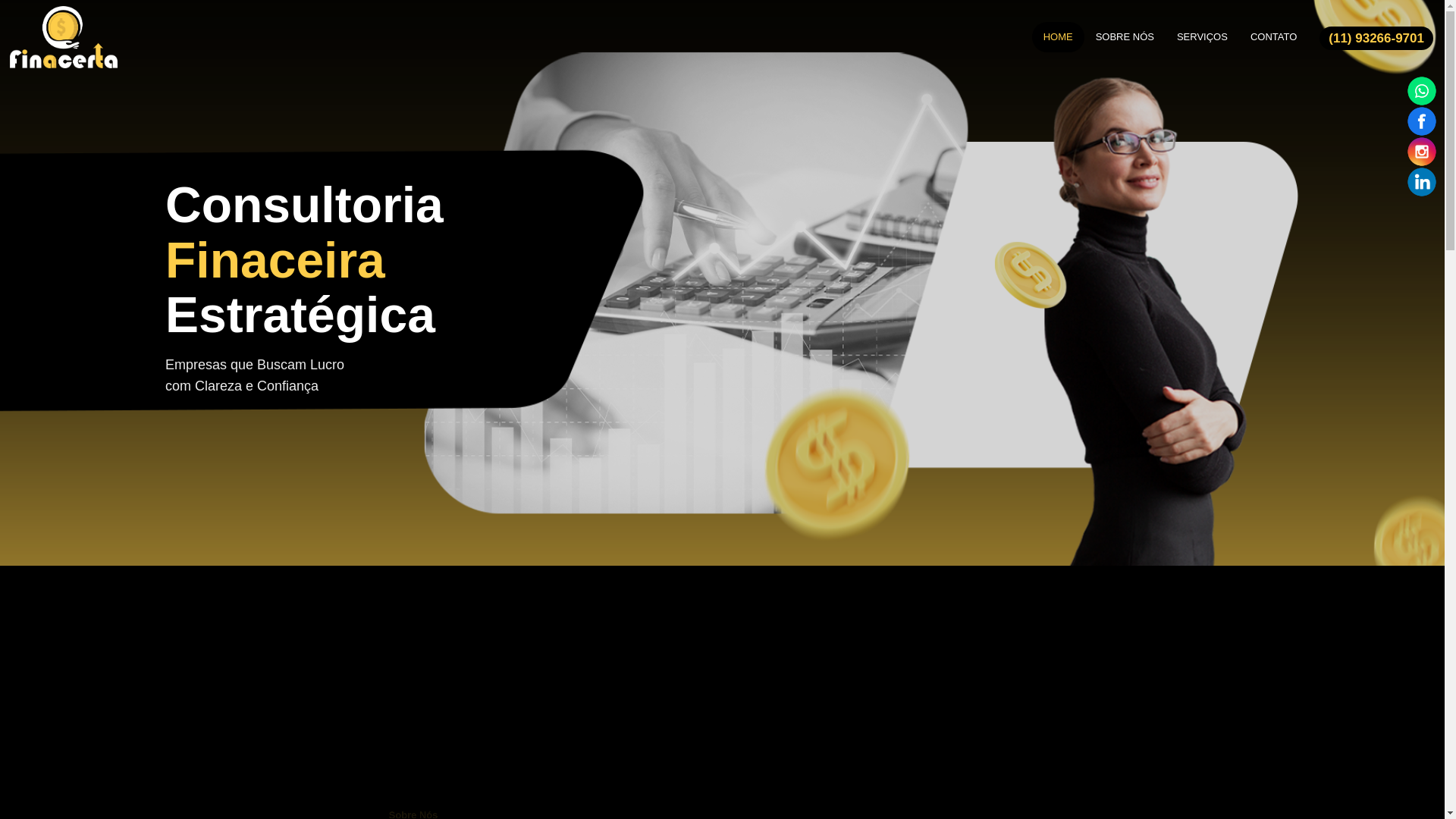 website screenshot of https://finacerta.com.br/