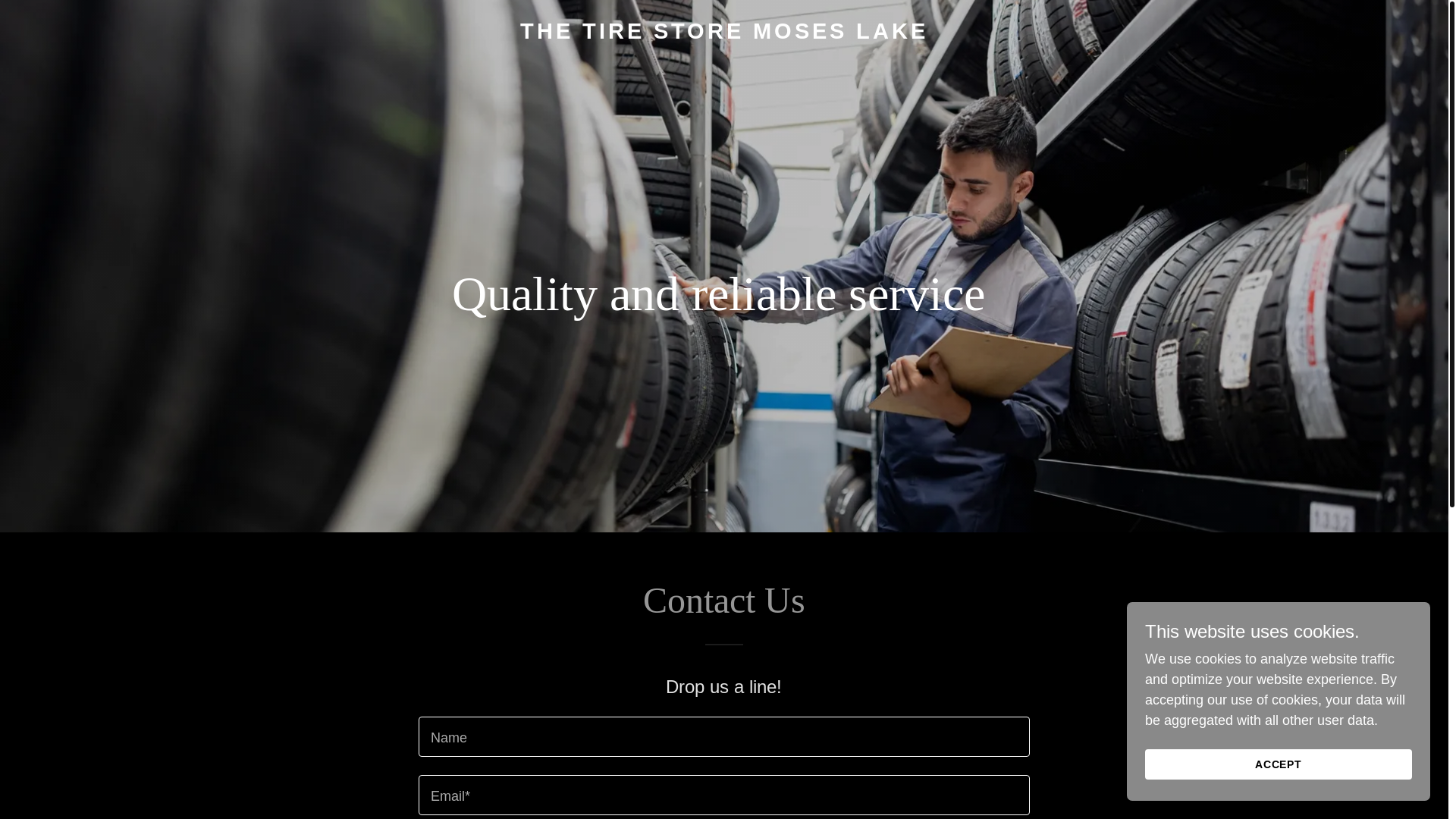 website screenshot of https://thetirestoremoseslake.com/