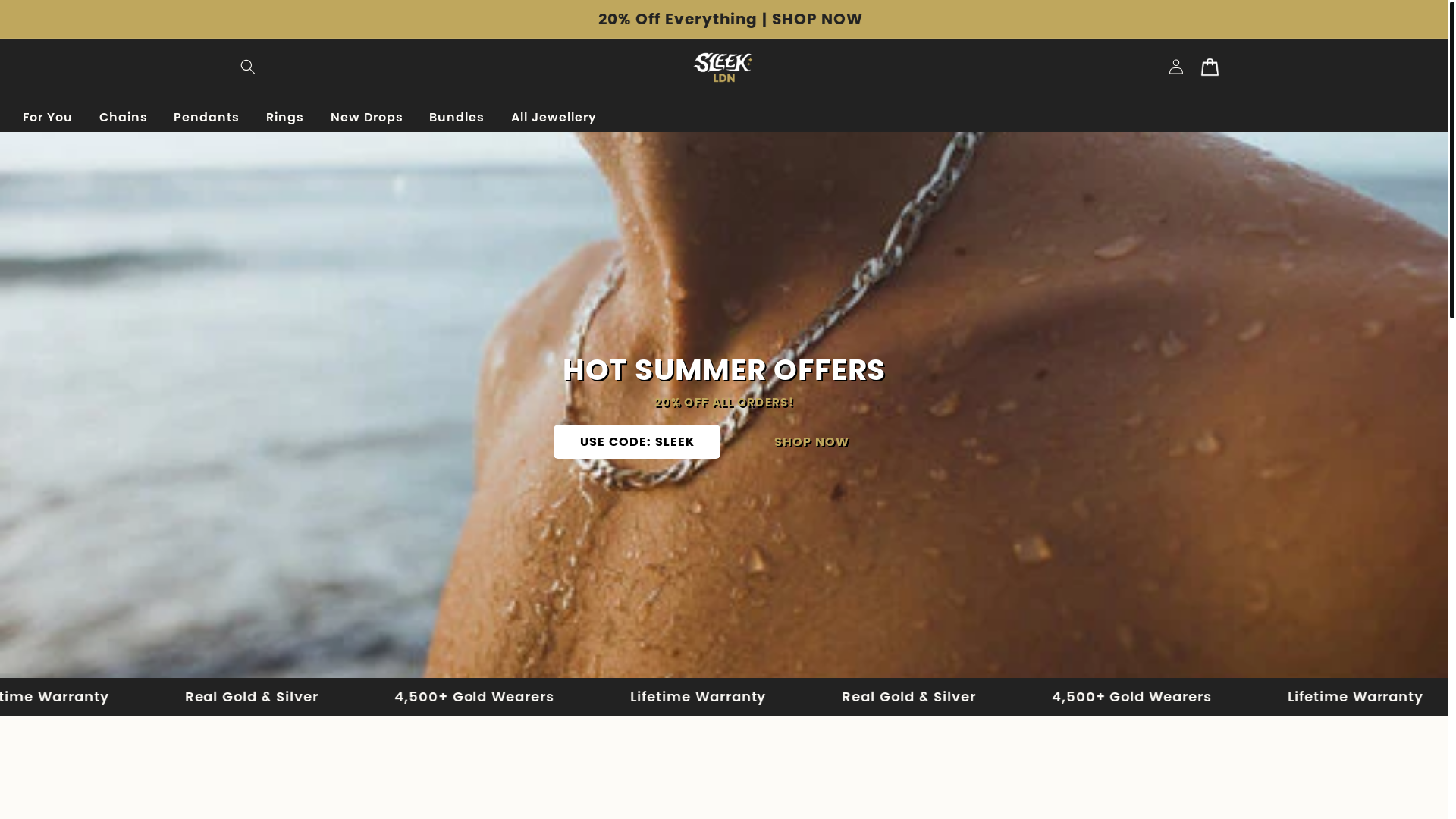 website screenshot of https://sleekldn.com/