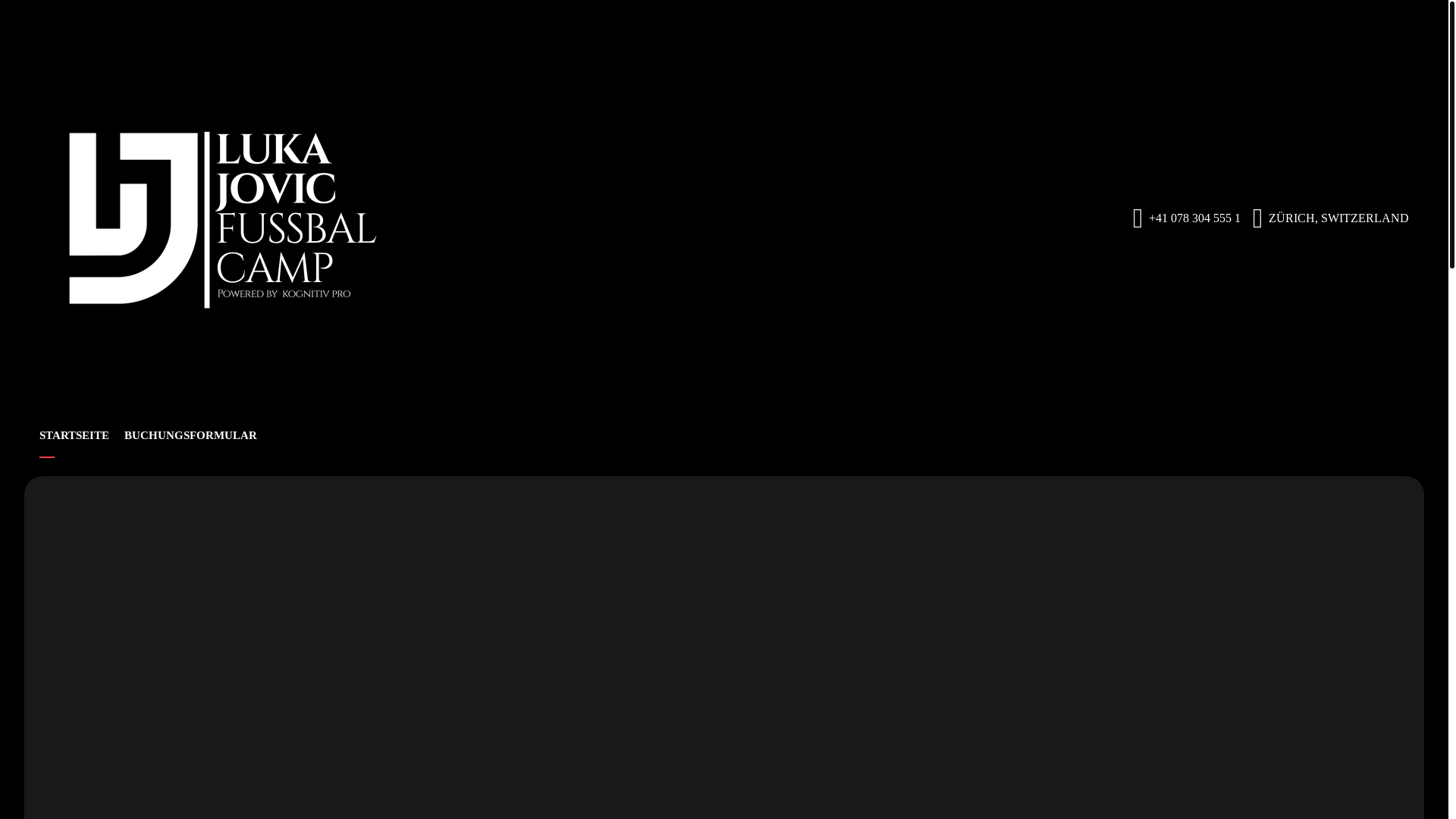 website screenshot of https://fussballcamplukajovic.ch/